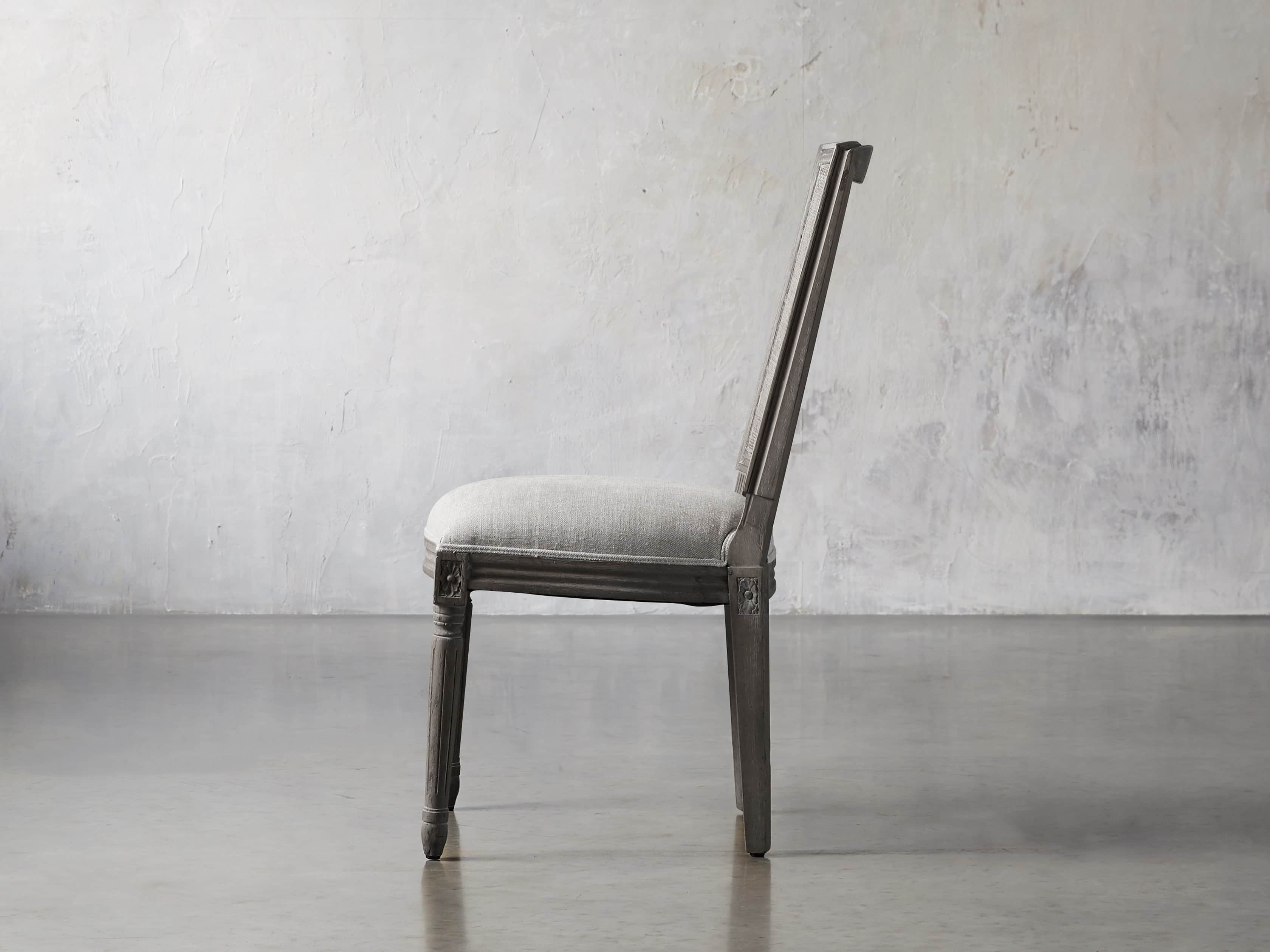 Adele Cane Back Dining Side Chair in Stone Vintage, slide 3 of 8