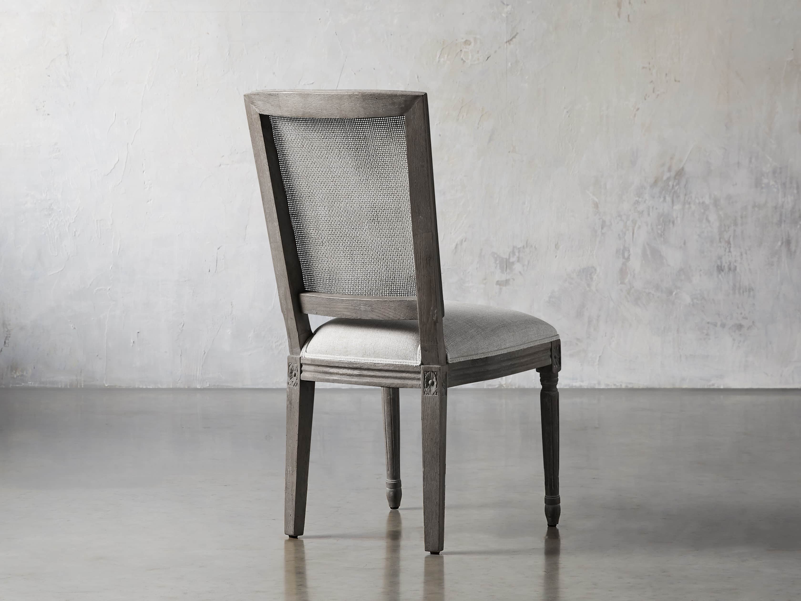 Adele Cane Back Dining Side Chair in Stone Vintage, slide 4 of 8