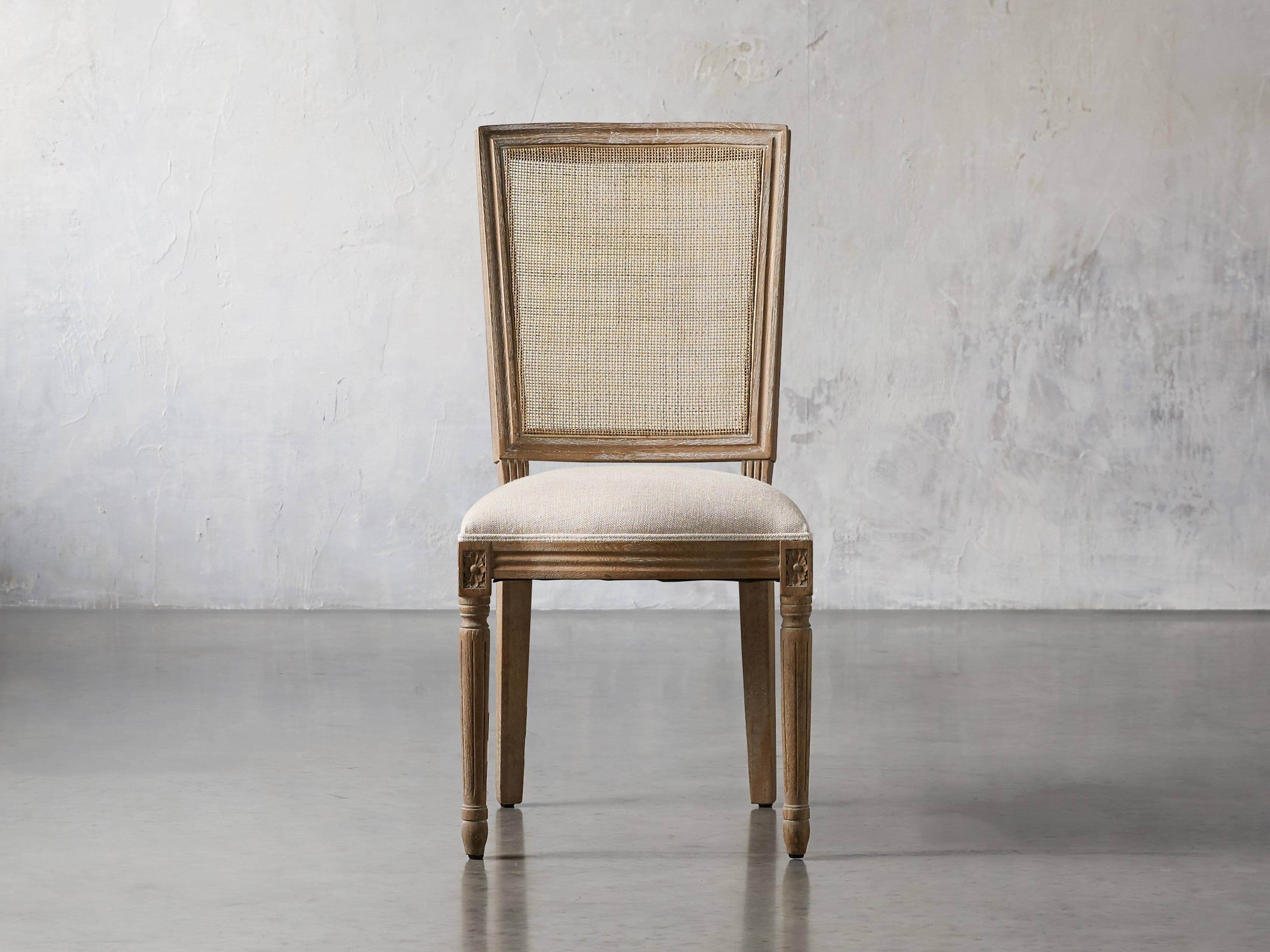Adele 23" Cane Back Dining Side Chair in Weathered, slide 1 of 8