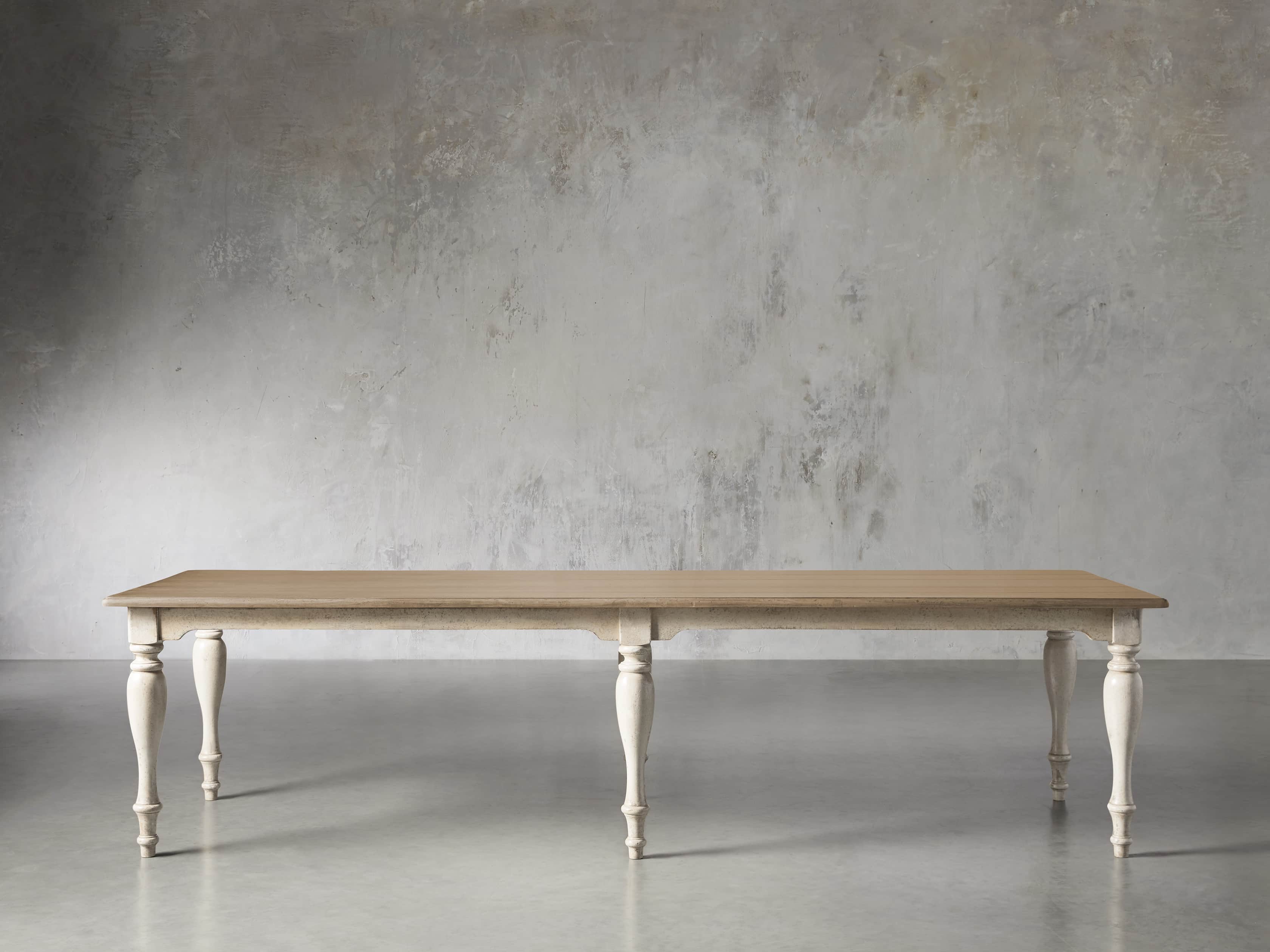 Adriana 118" Rectangle Dining Table in Antique Blond/Neve Base, slide 3 of 8