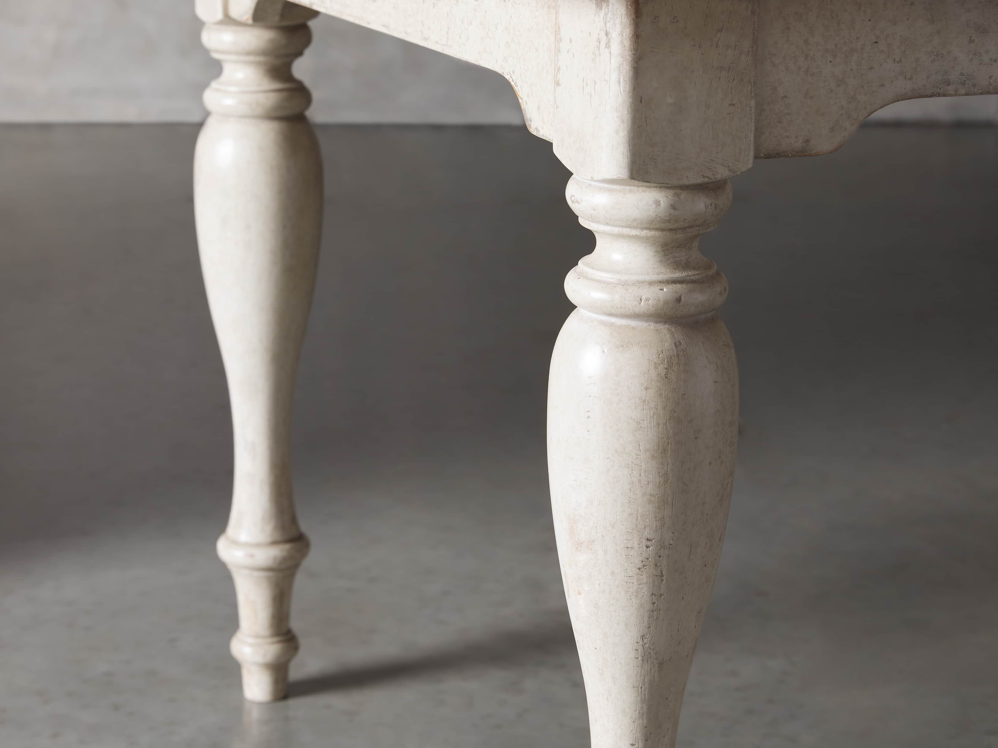 Adriana 118" Rectangle Dining Table in Antique Blond/Neve Base, slide 5 of 8
