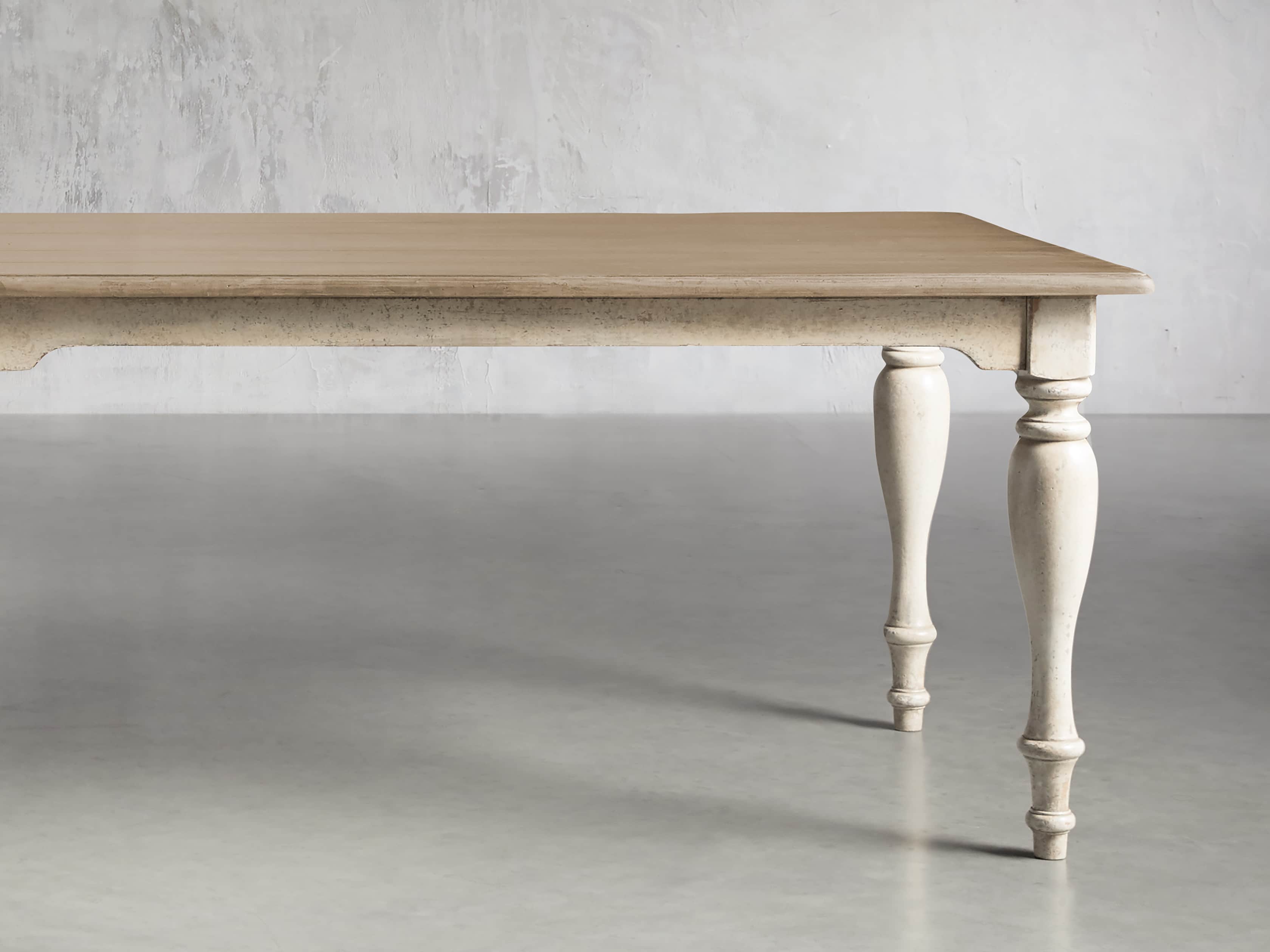 Adriana 118" Rectangle Dining Table in Antique Blond/Neve Base, slide 2 of 8