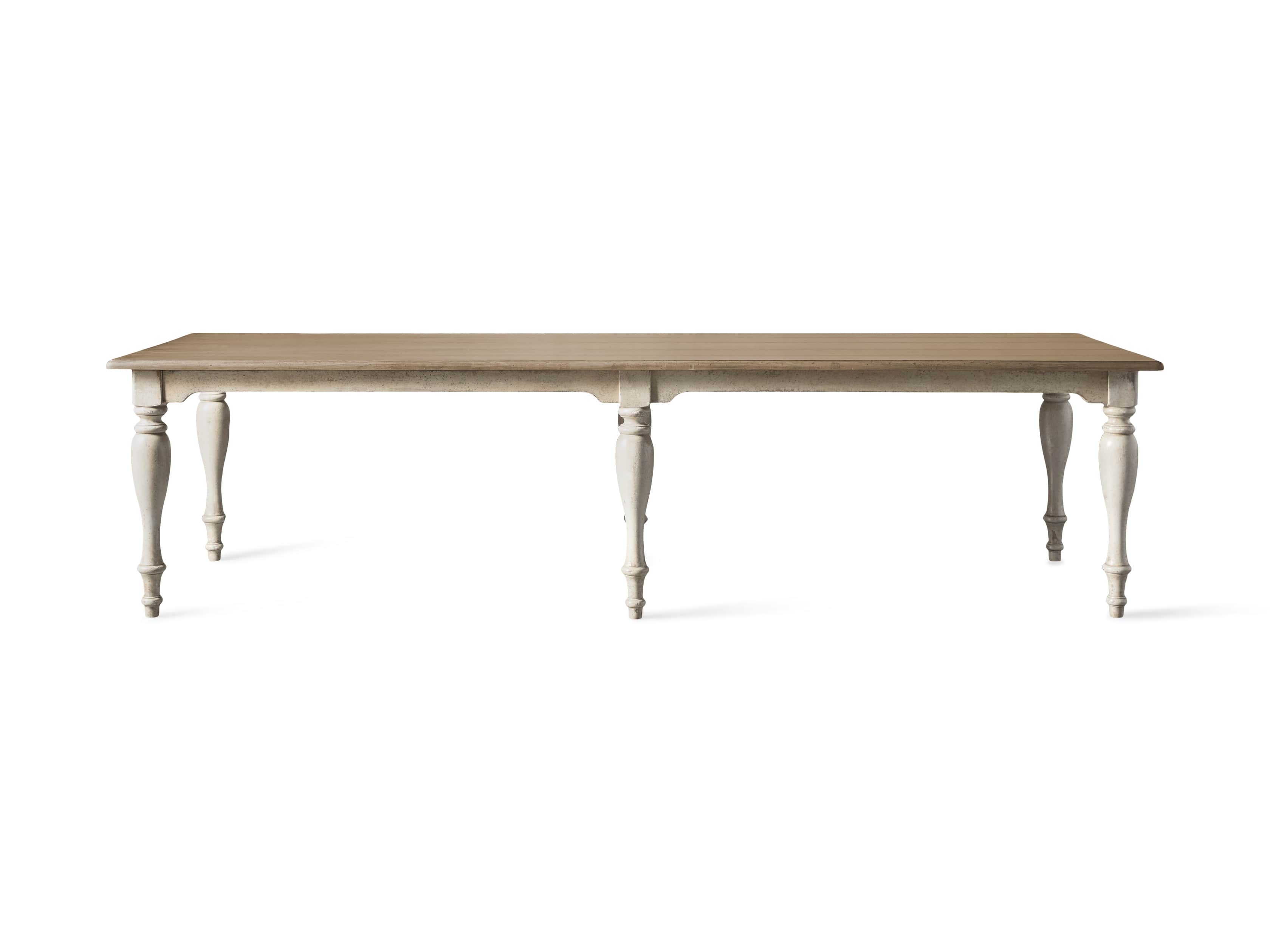 Adriana 118" Rectangle Dining Table in Antique Blond/Neve Base, slide 8 of 8