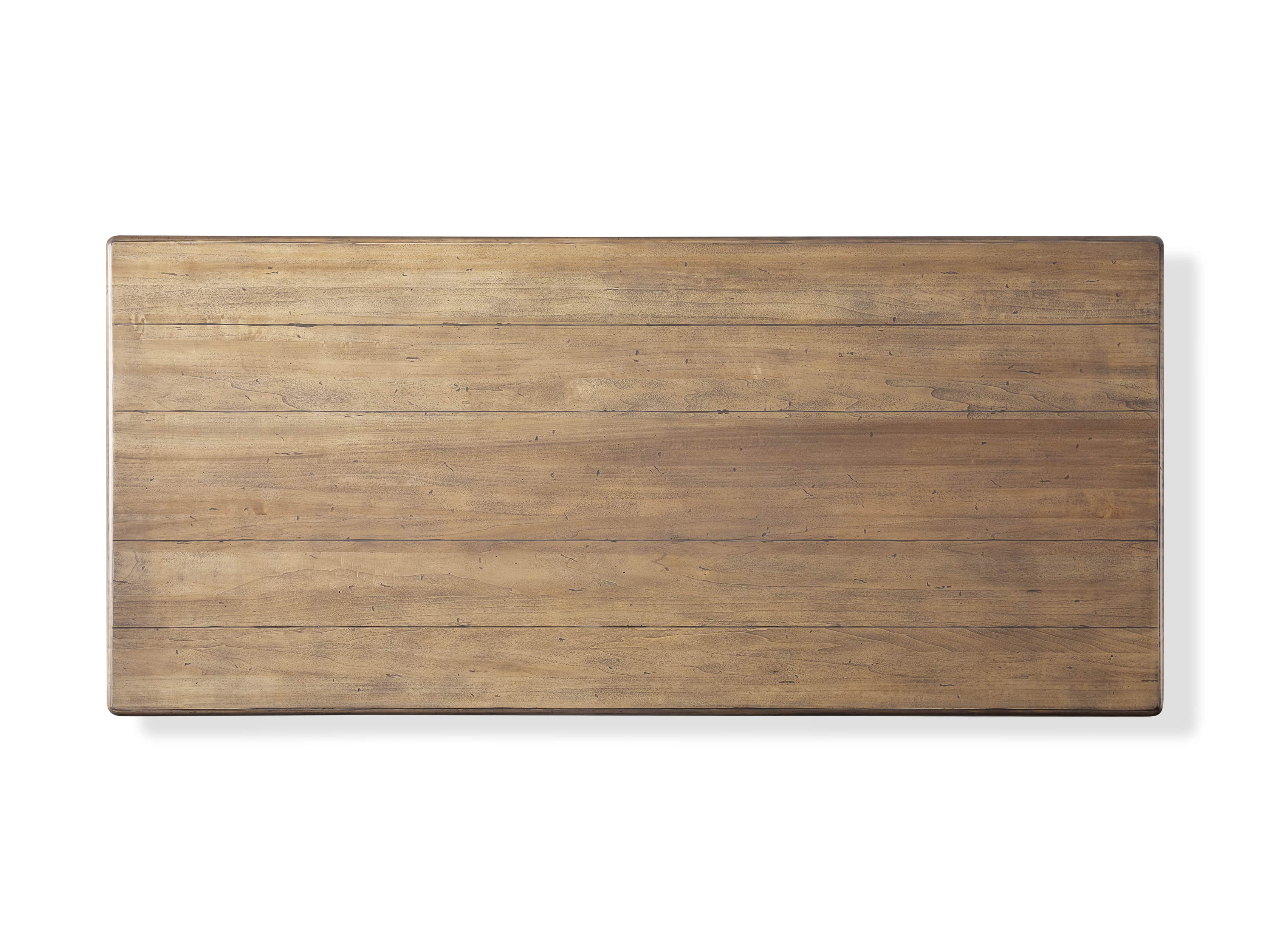 Adriana 86" Rectangle Dining Table in Antique Blonde/Black Base, slide 5 of 6