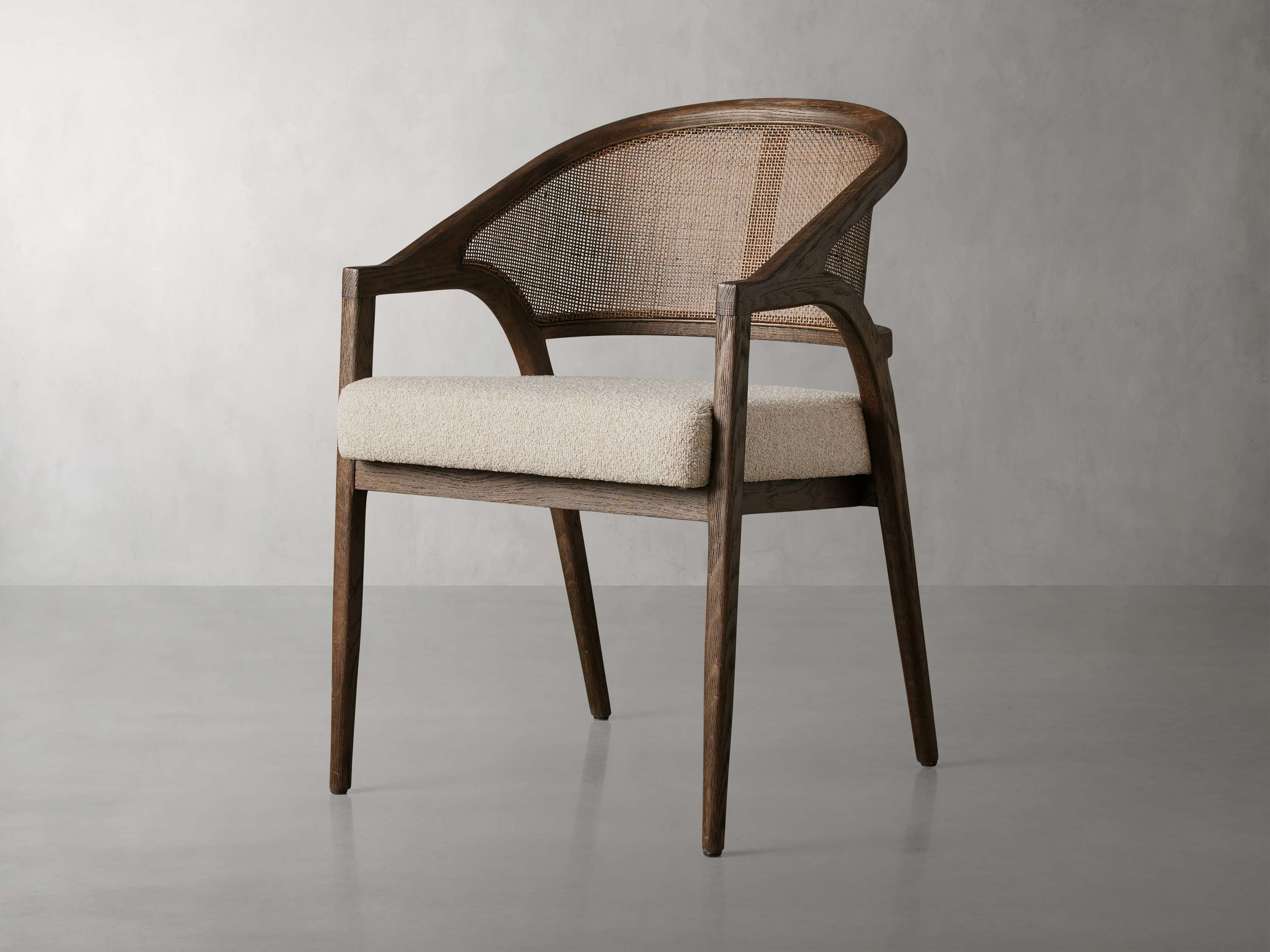 Aimee Dining Arm Chair - Mocha Finish