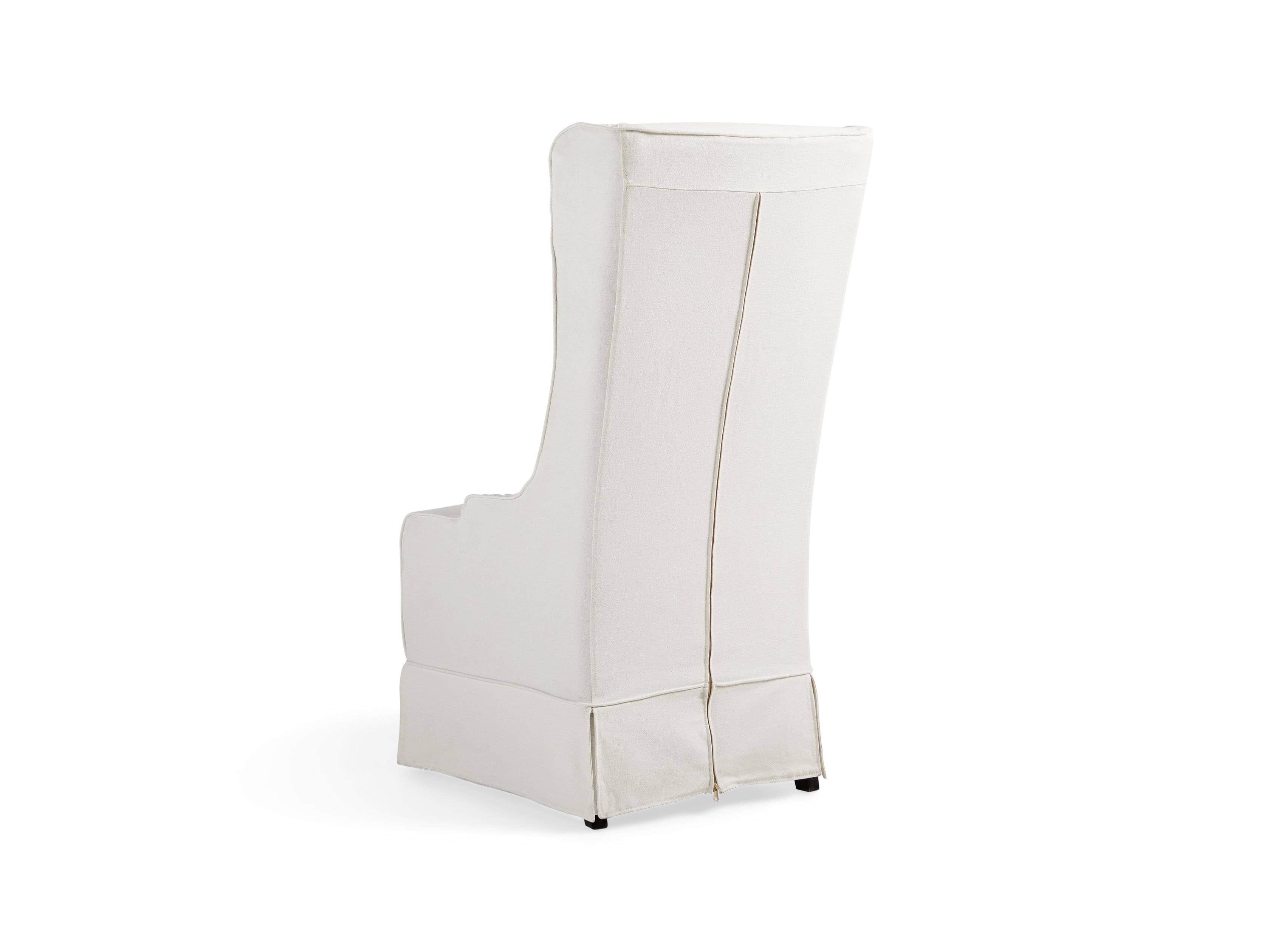 Alice Slipcovered 24" Dining Side Chair in White Washed Linen