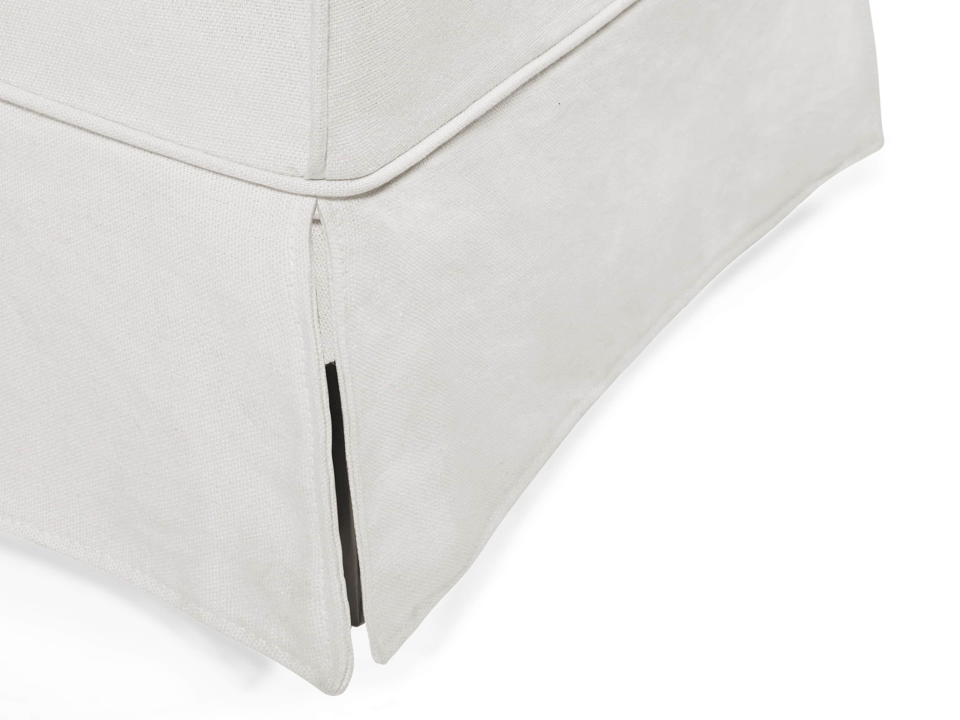 Alice Slipcovered 24" Dining Side Chair in White Washed Linen