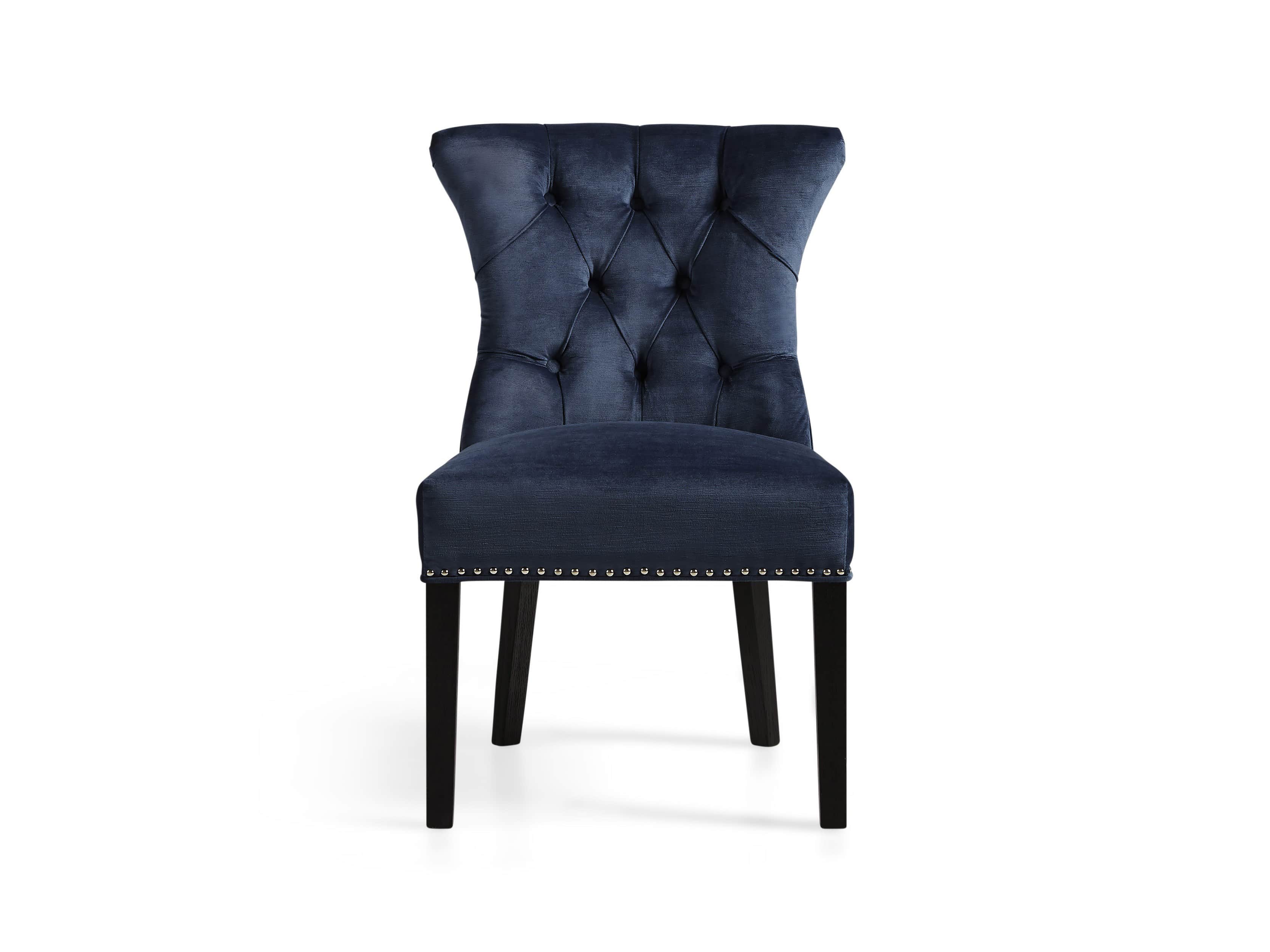 Alexis Dining Chair Arhaus, Navy Velvet Tufted Dining Chairs