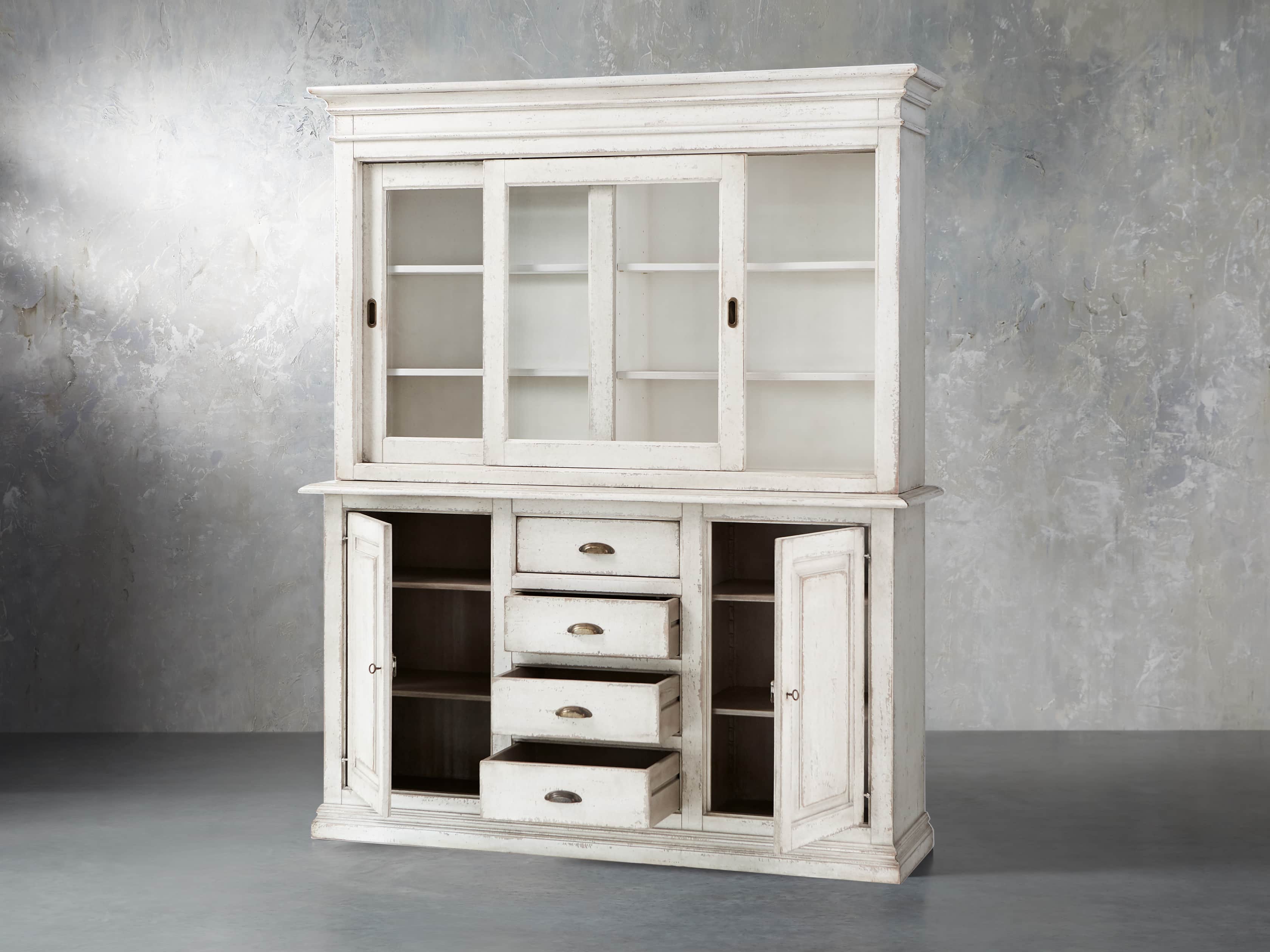 Arturo 74" Bell'Arte Hutch and Buffet in Bianco