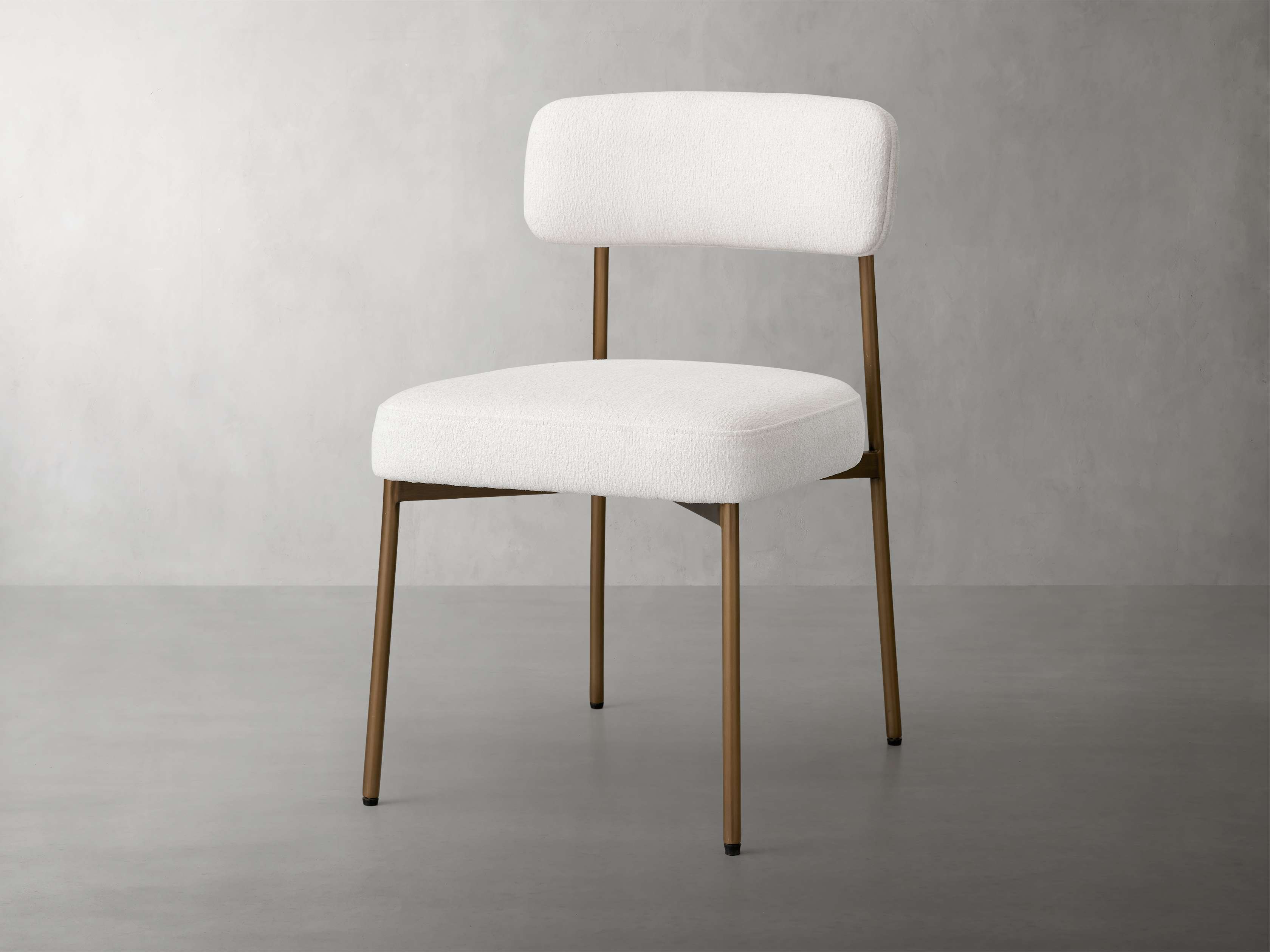 Billie Dining Chair in Antique Brass and Cushing Mellow