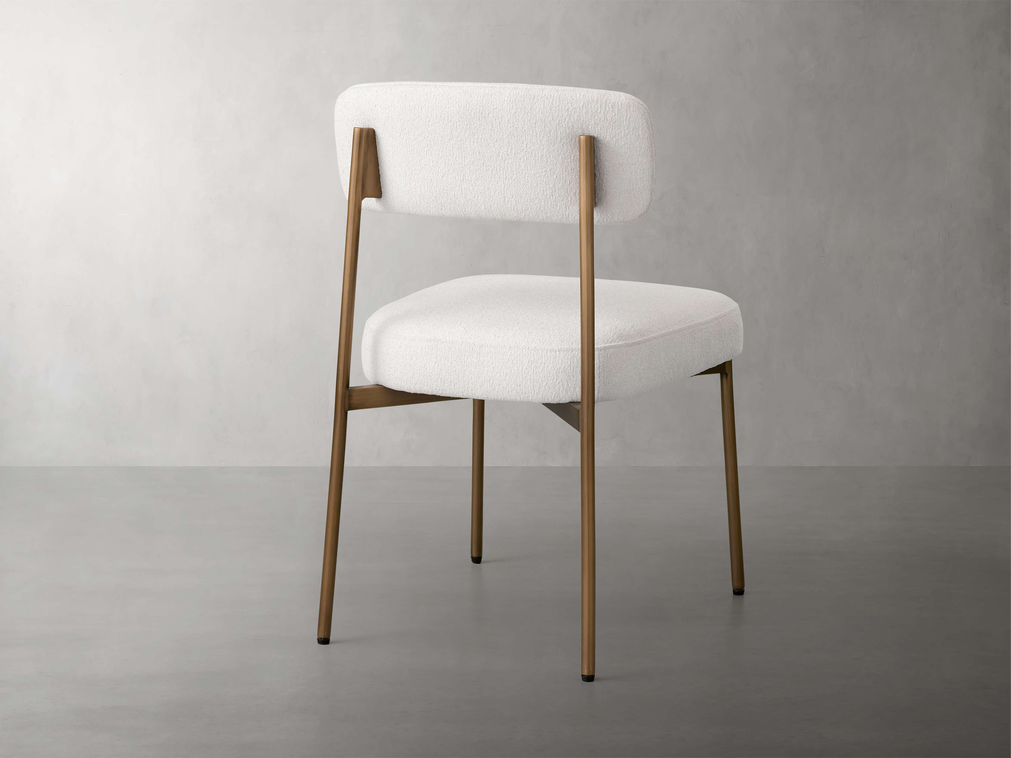 Billie Dining Chair in Antique Brass and Cushing Mellow
