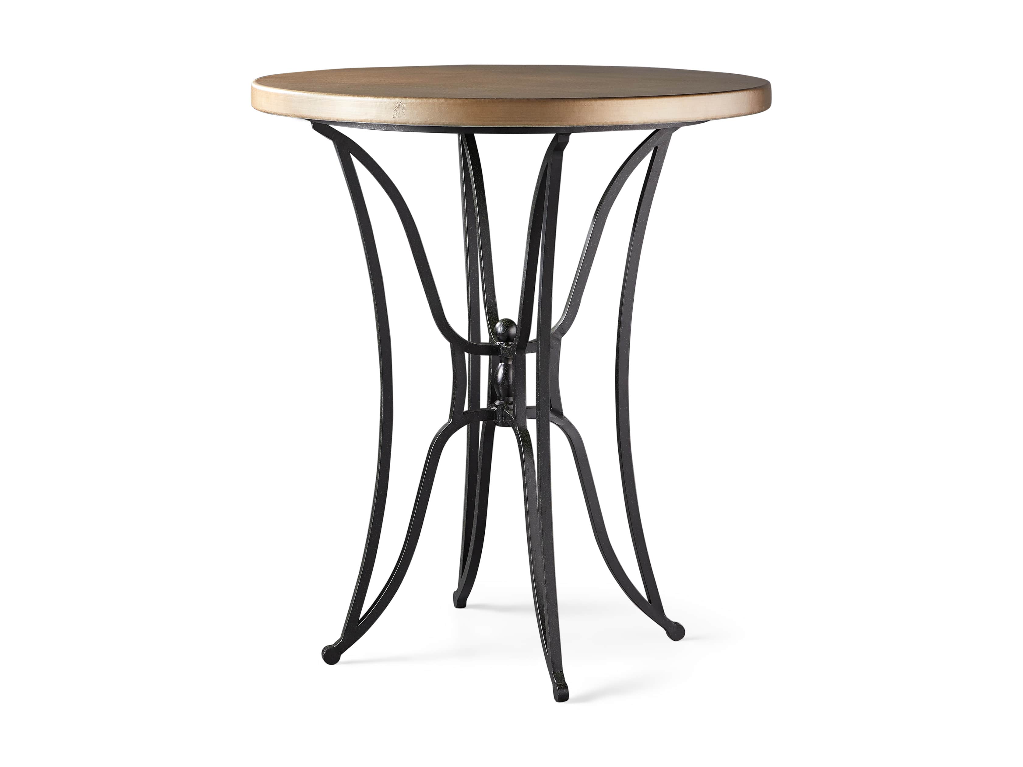 Brass Aluminum 38" Bar Table with Kenya Base, slide 4 of 4