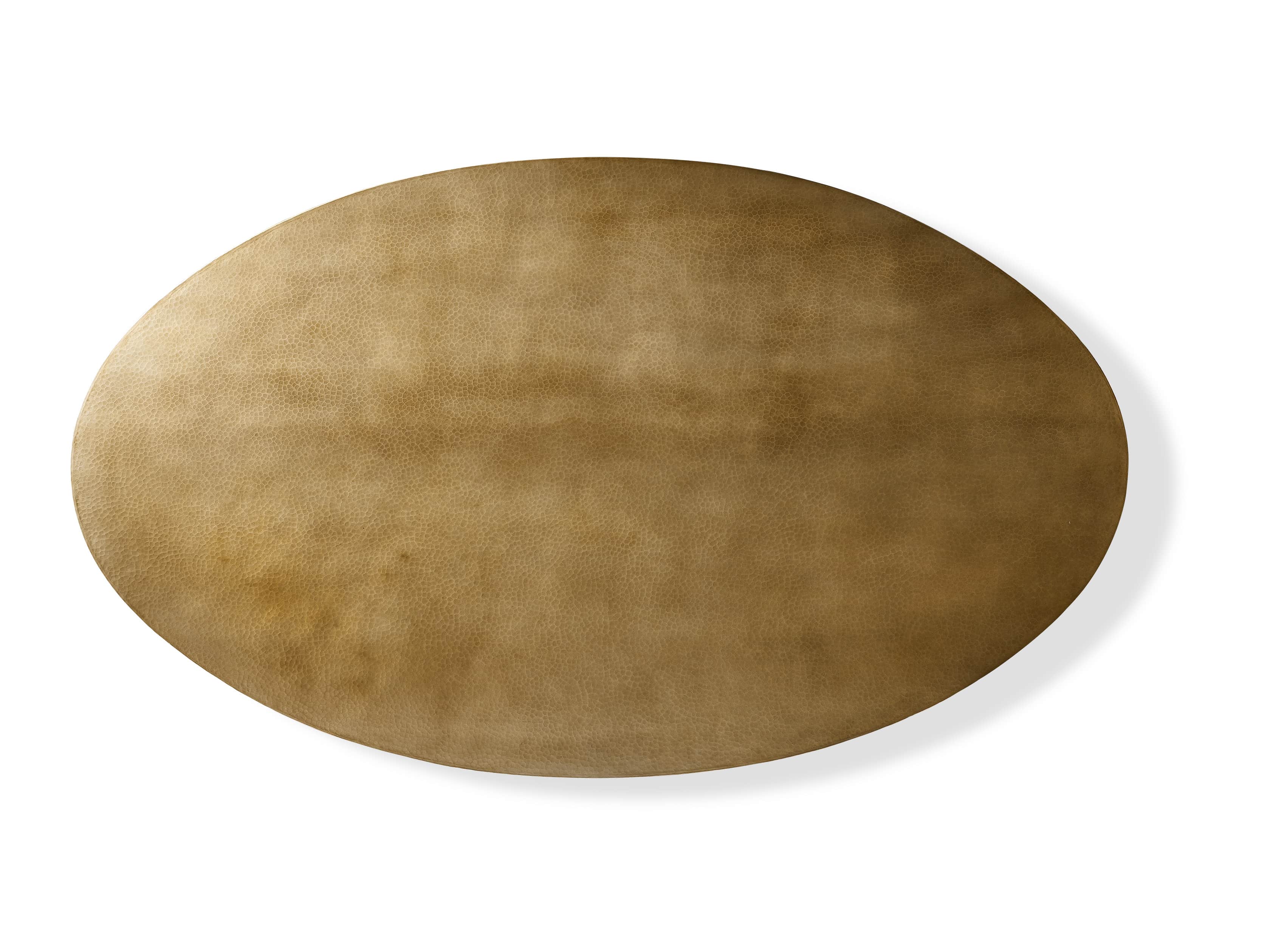 Brass Aluminum 77" x 44" Dining Table with Lyon Black Base, slide 5 of 6