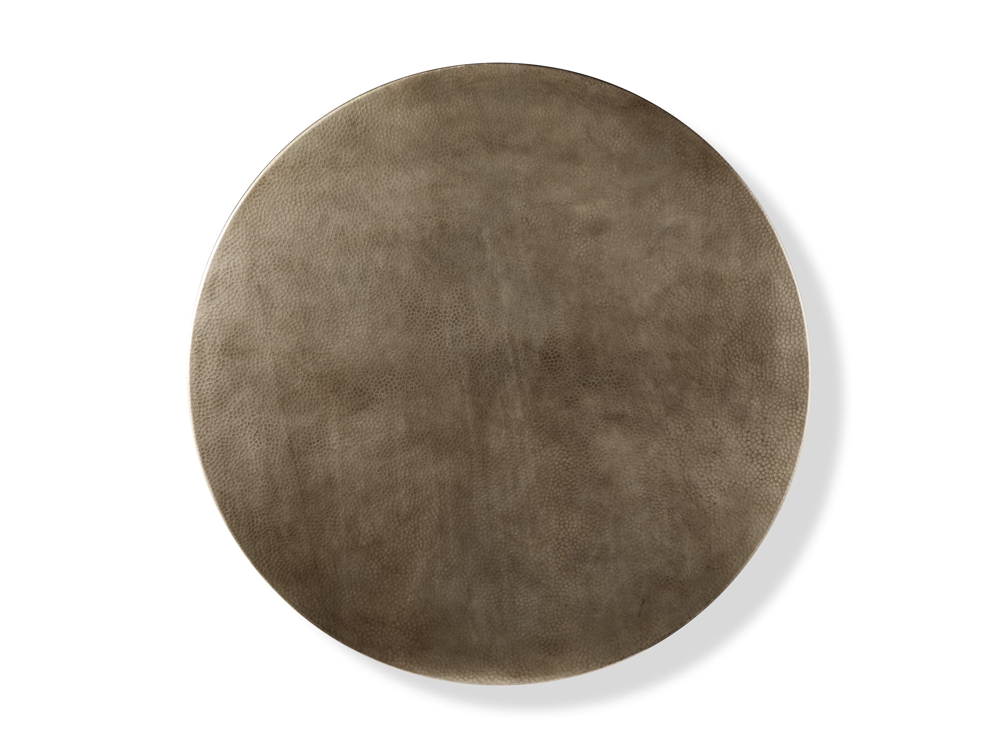 Recycled Metal Round Dining Table with Vertex Base