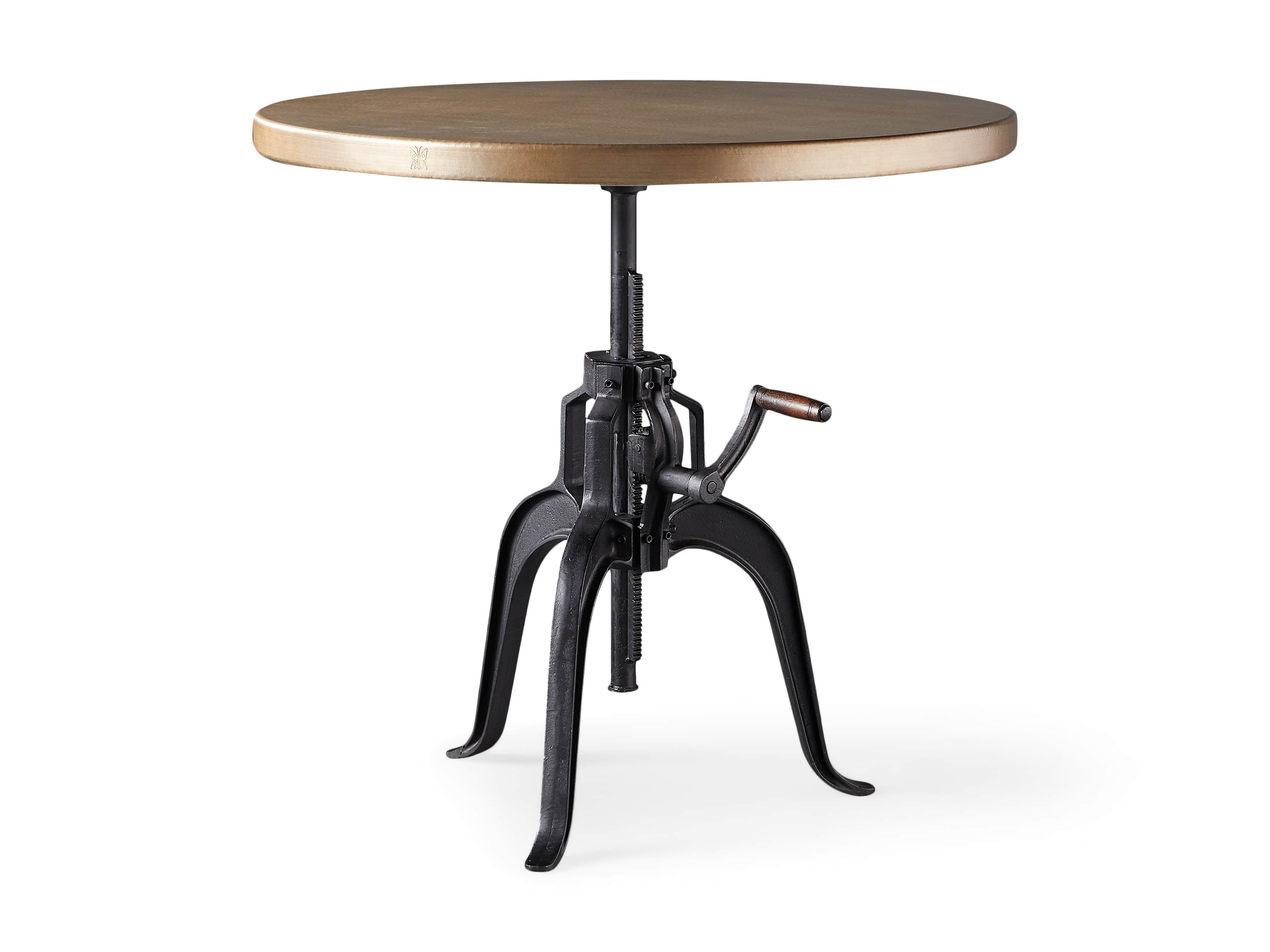 Brass Aluminum 36" Dining Table with Edison Base, slide 5 of 5