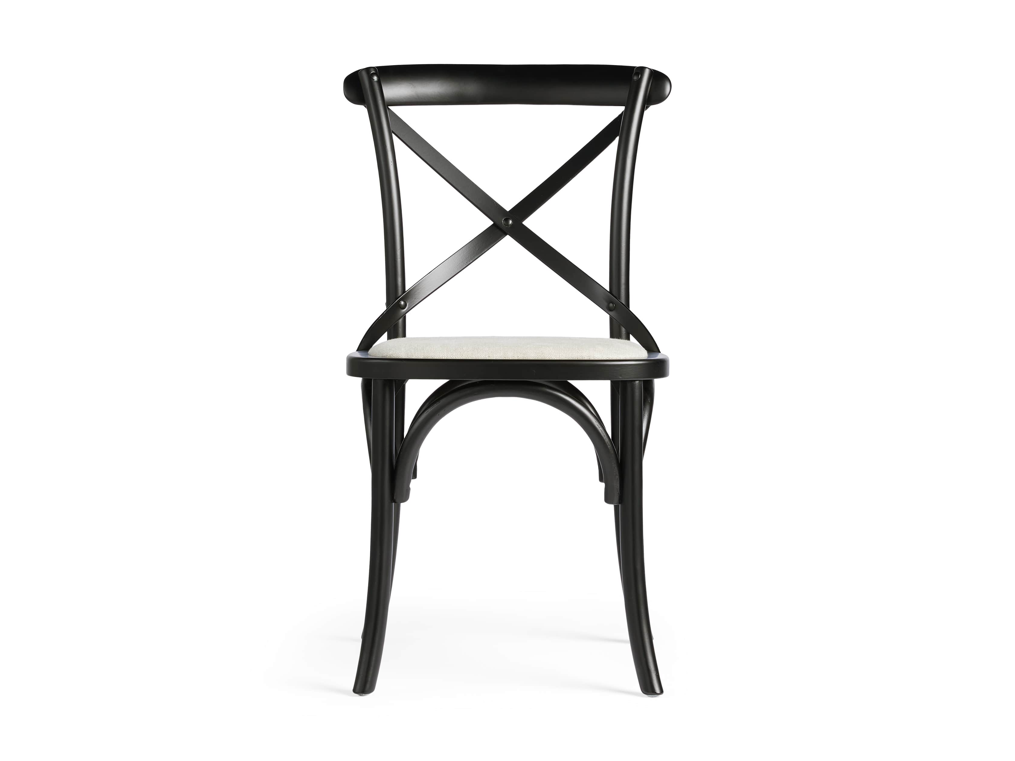 Cadence 20" Dining Side Chair with Linen Seat in Solid Black, slide 7 of 8