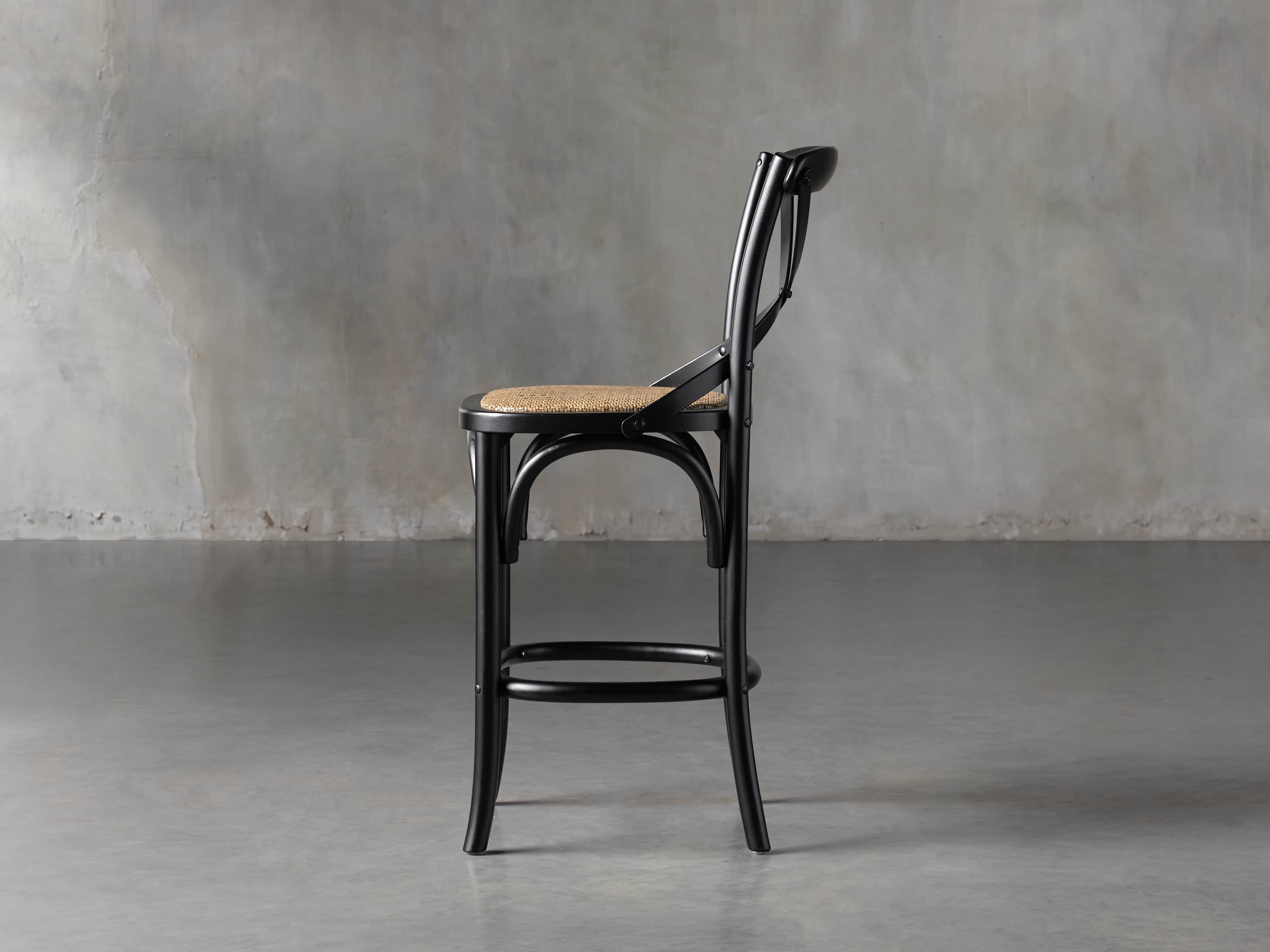 Cadence Counter Stool in Solid Black, slide 3 of 8