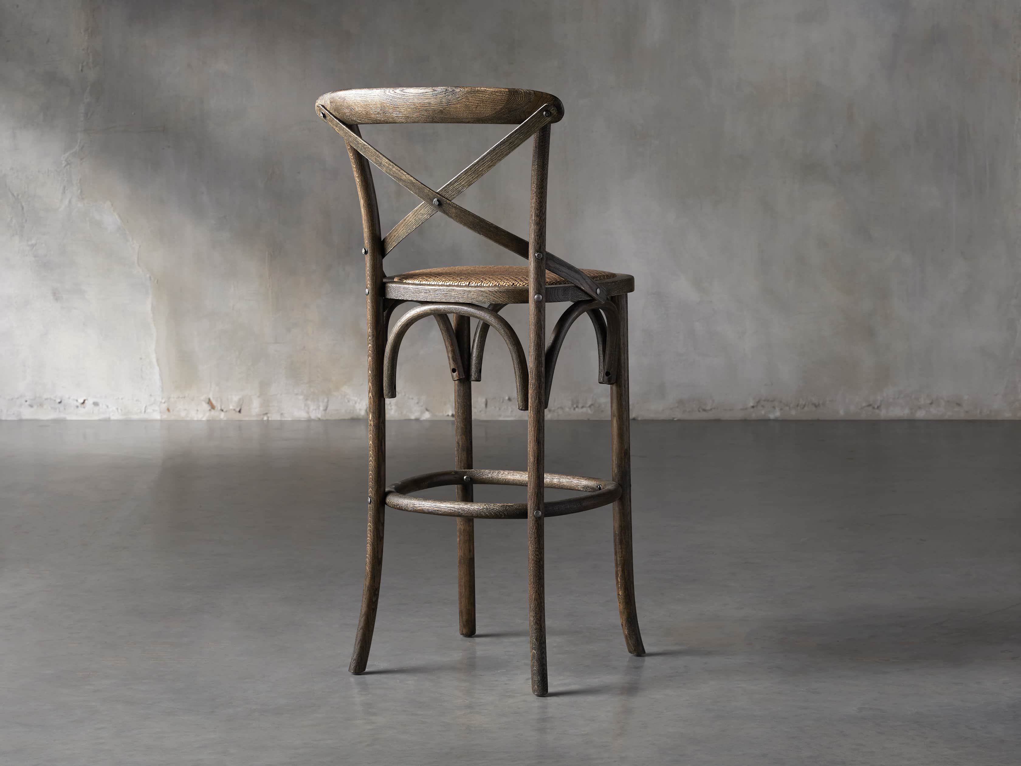 Cadence Barstool with Rattan Seat Arhaus