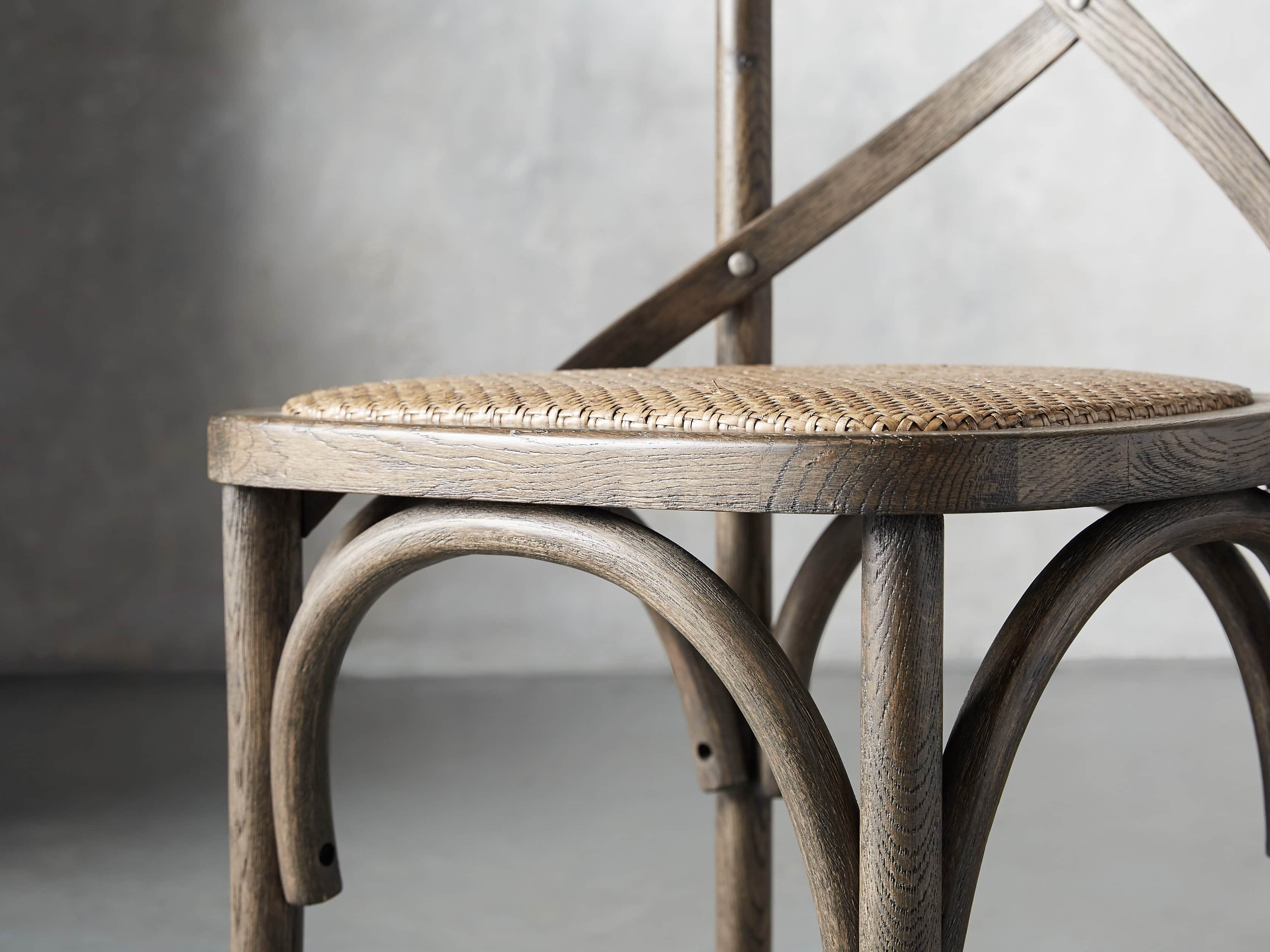 Cadence Dining Chair with Rattan Seat Arhaus