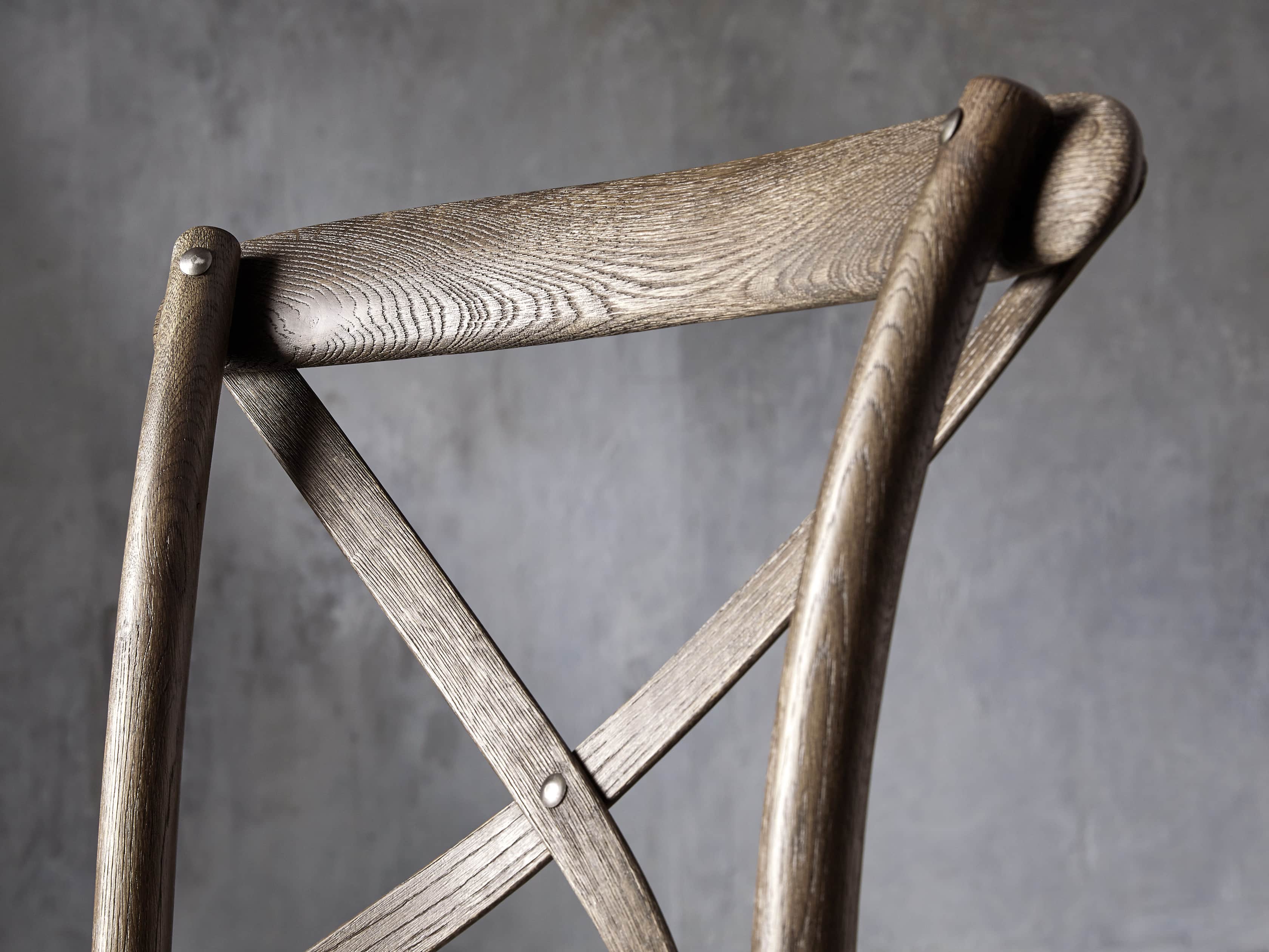 Cadence Dining Side Chair with Faux Black Leather Seat in Dark Brown, slide 5 of 8