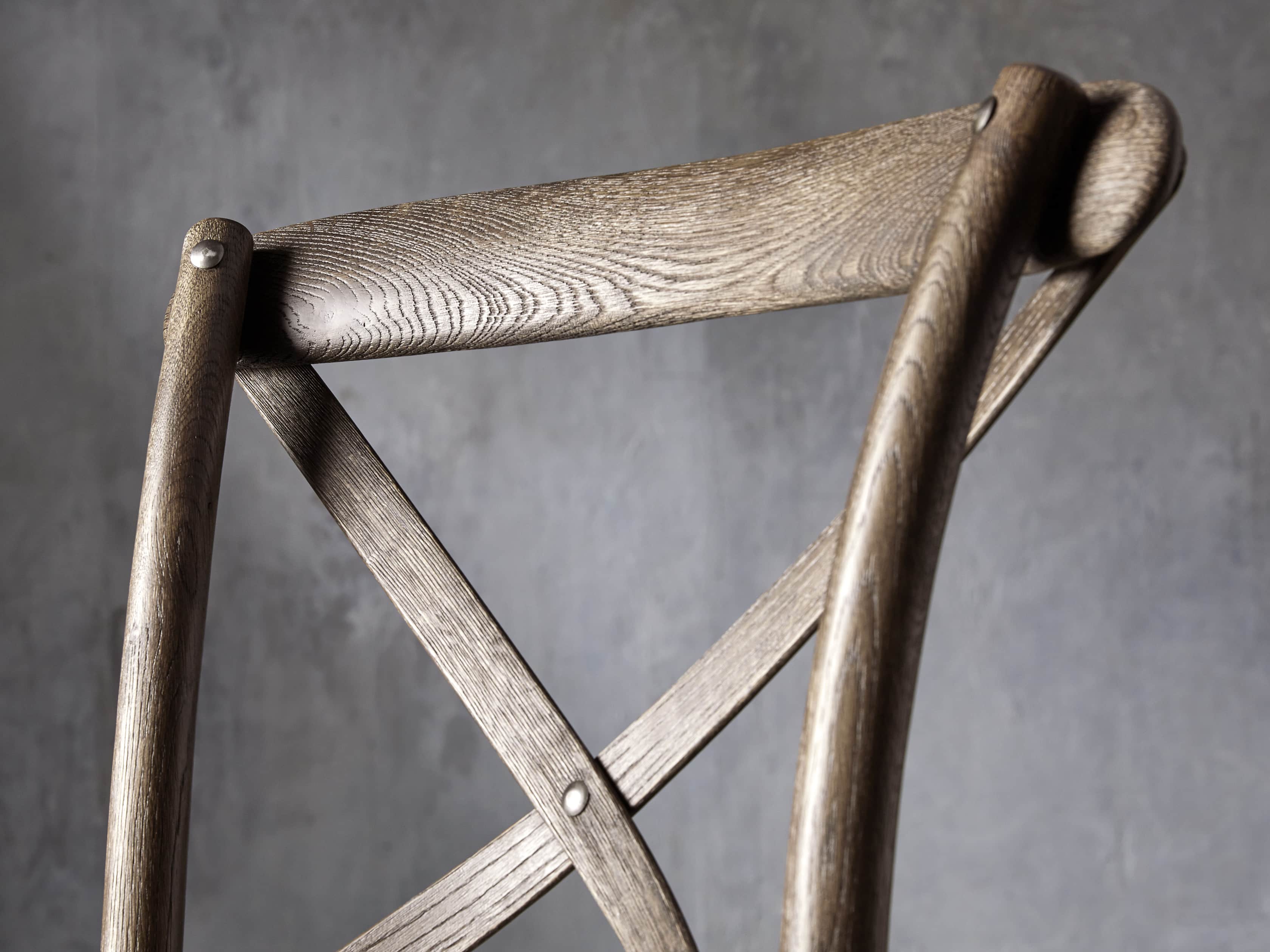 Cadence Dining Side Chair with Linen Seat in Dark Brown, slide 5 of 8