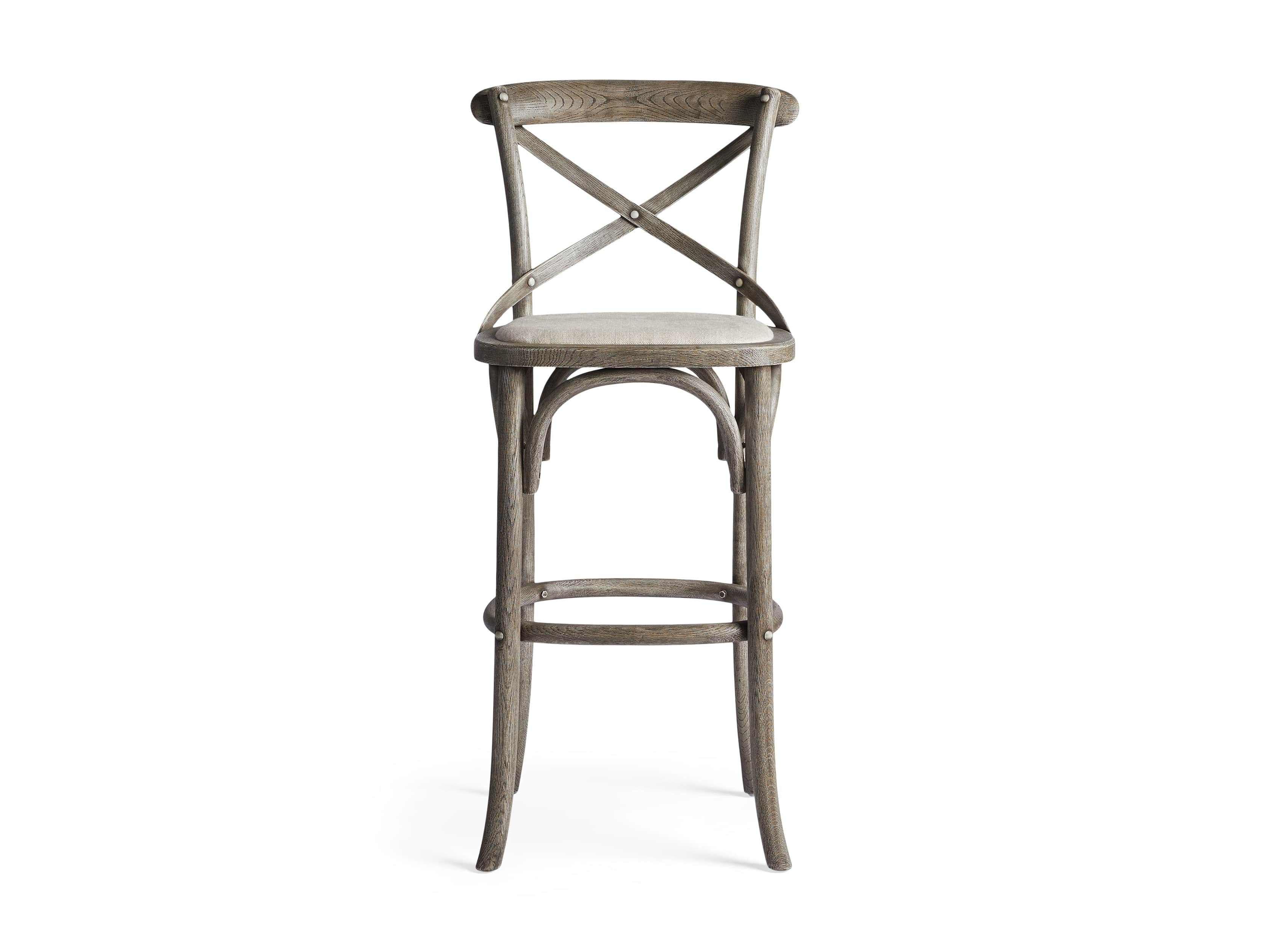 Cadence Barstool with Linen Seat in Stone Vintage, slide 5 of 6