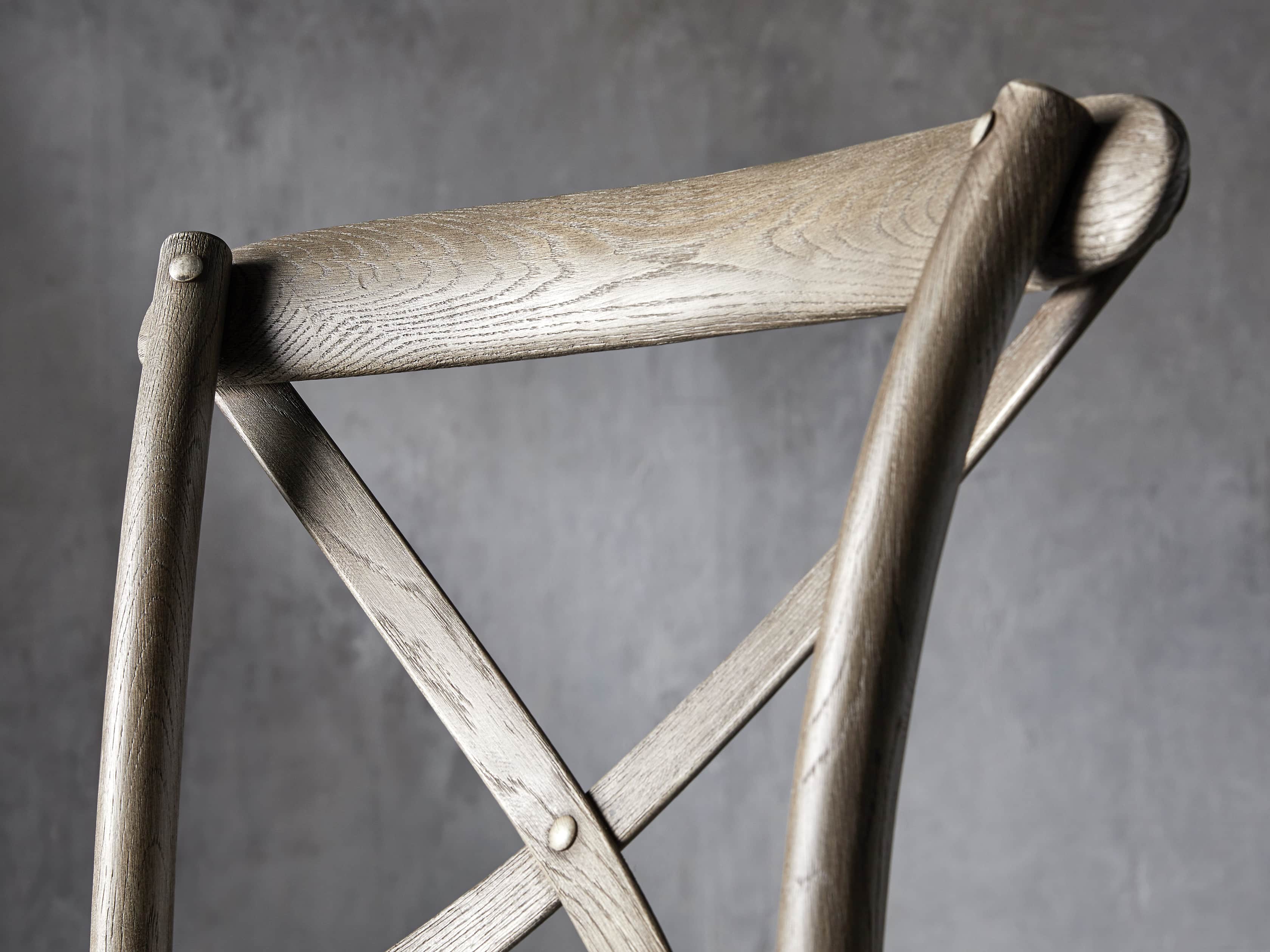 Cadence 20" Dining Side Chair with Faux Black Leather Seat in Stone Vintage, slide 5 of 8