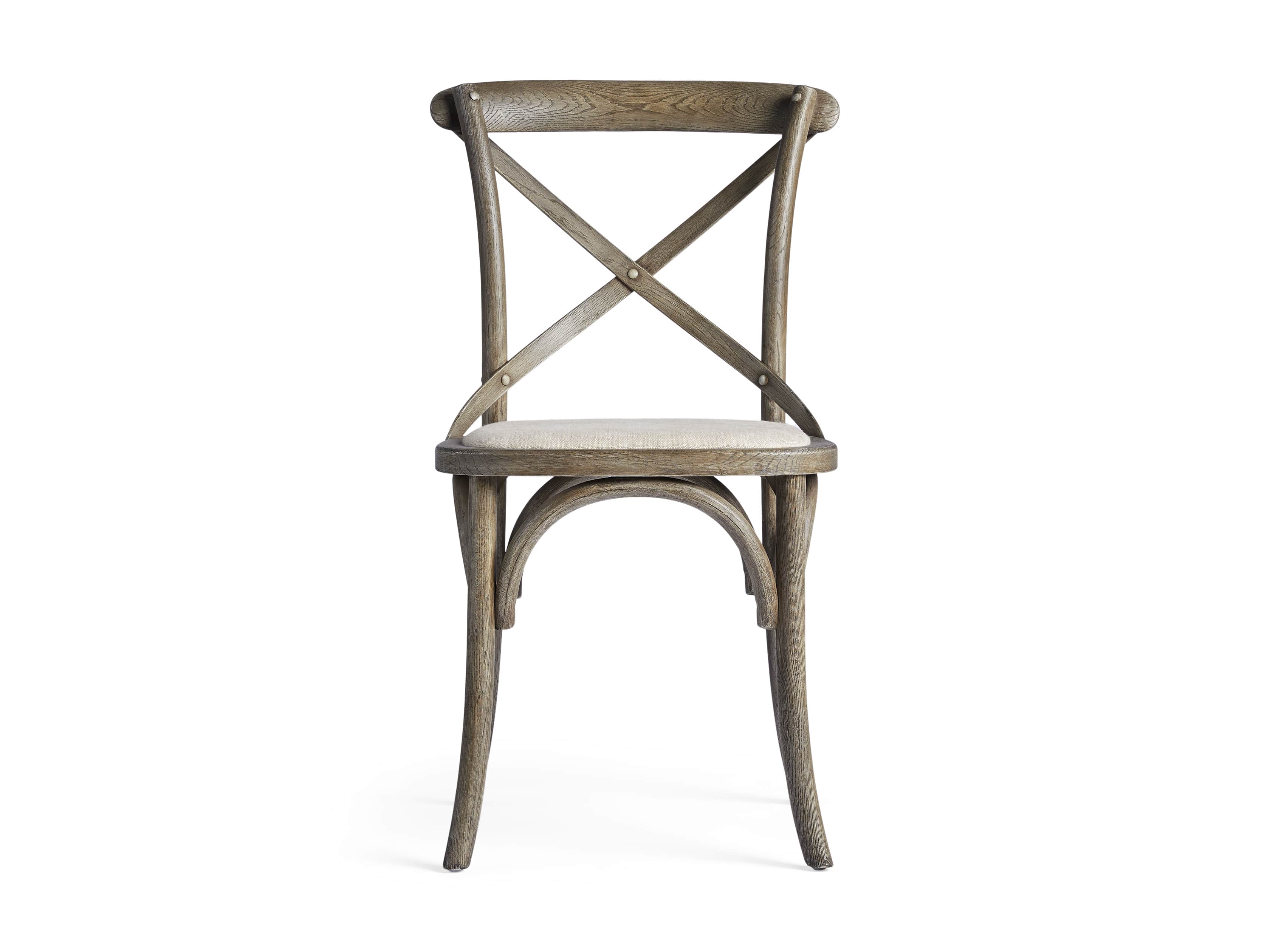 Cadence 20" Dining Side Chair with Linen Seat in Stone Vintage, slide 8 of 9