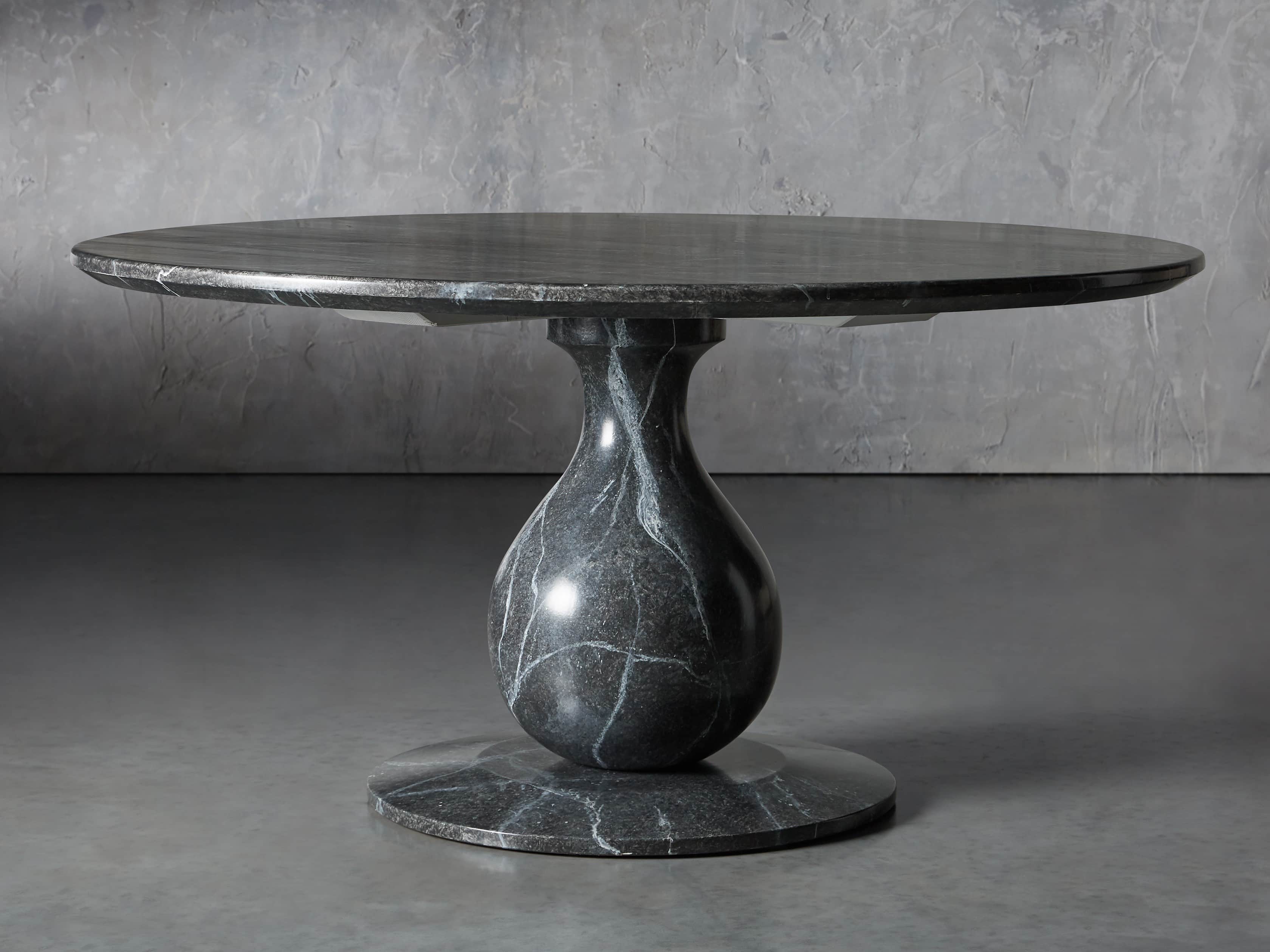 Castello 48" Round Bell'Arte Dining Table in Marmo Grey Bardiglio