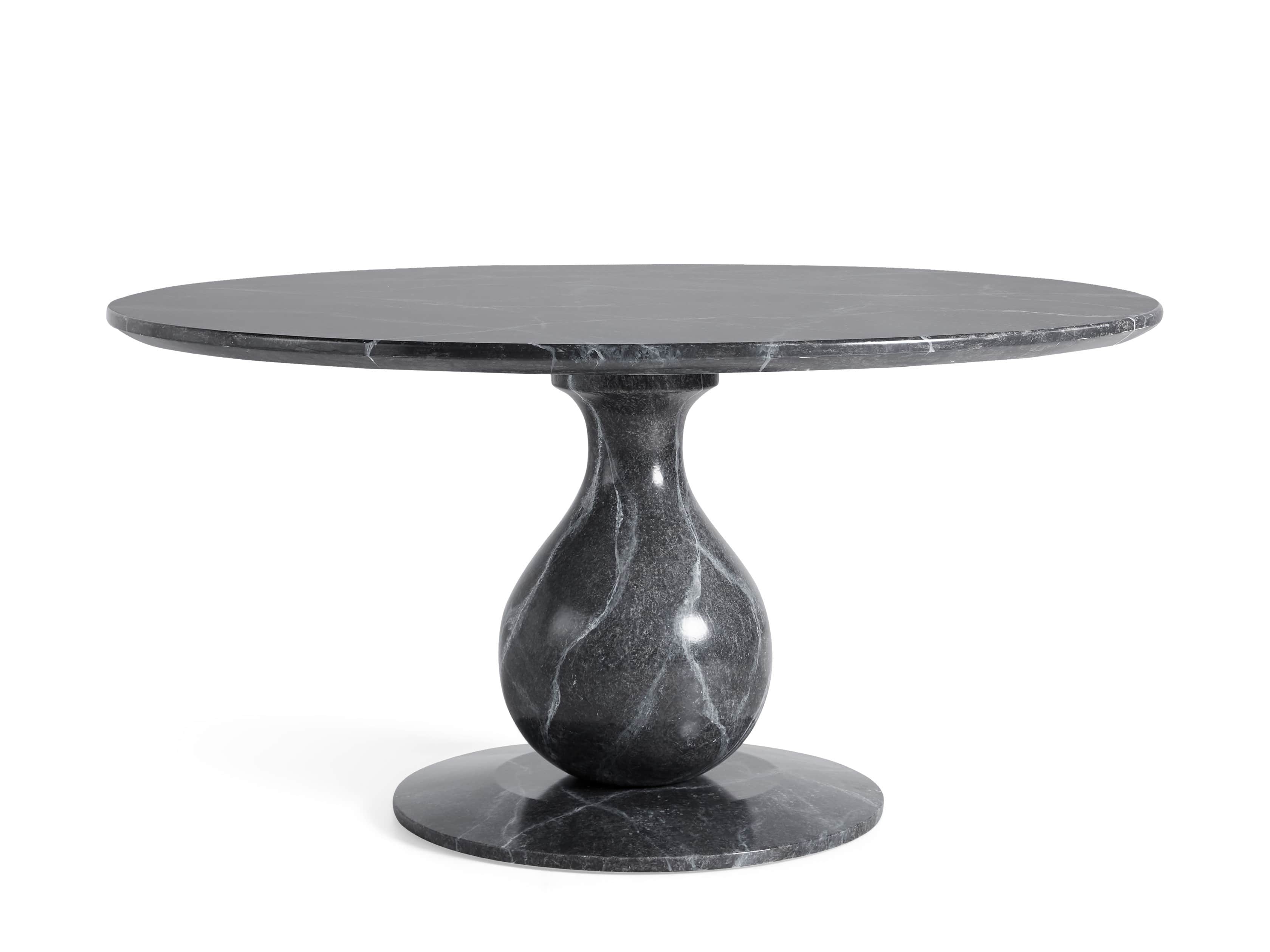 Castello 48" Round Bell'Arte Dining Table in Marmo Grey Bardiglio