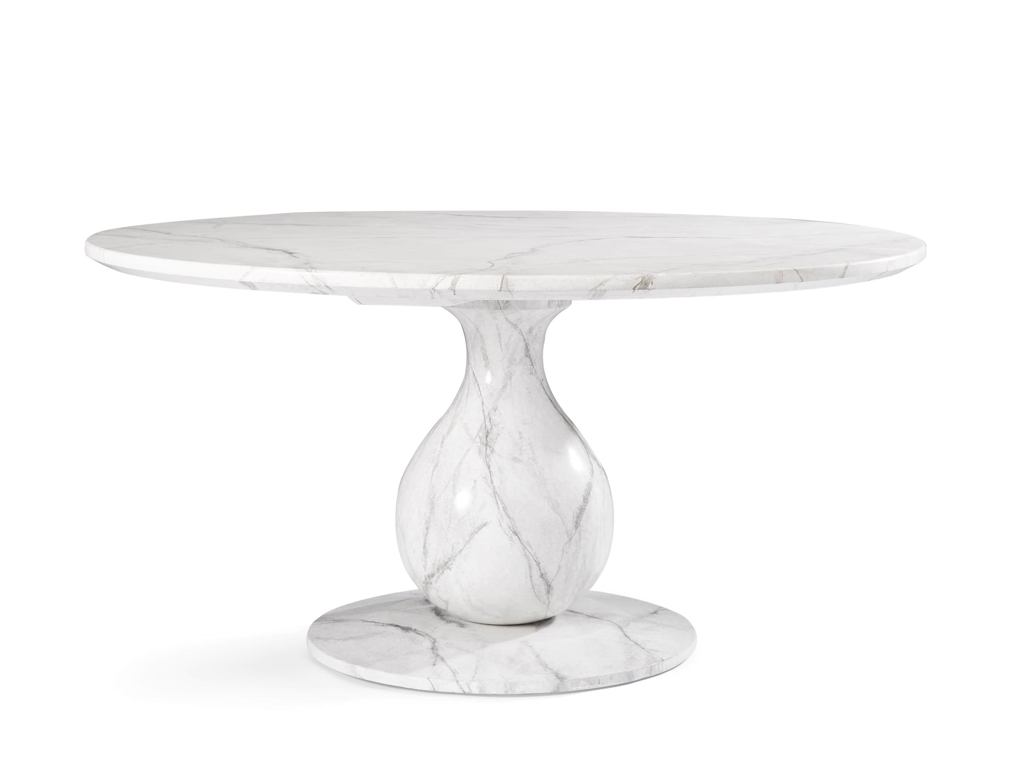 Castello 48" Round Bell'Arte Dining Table in Marmo Bianco