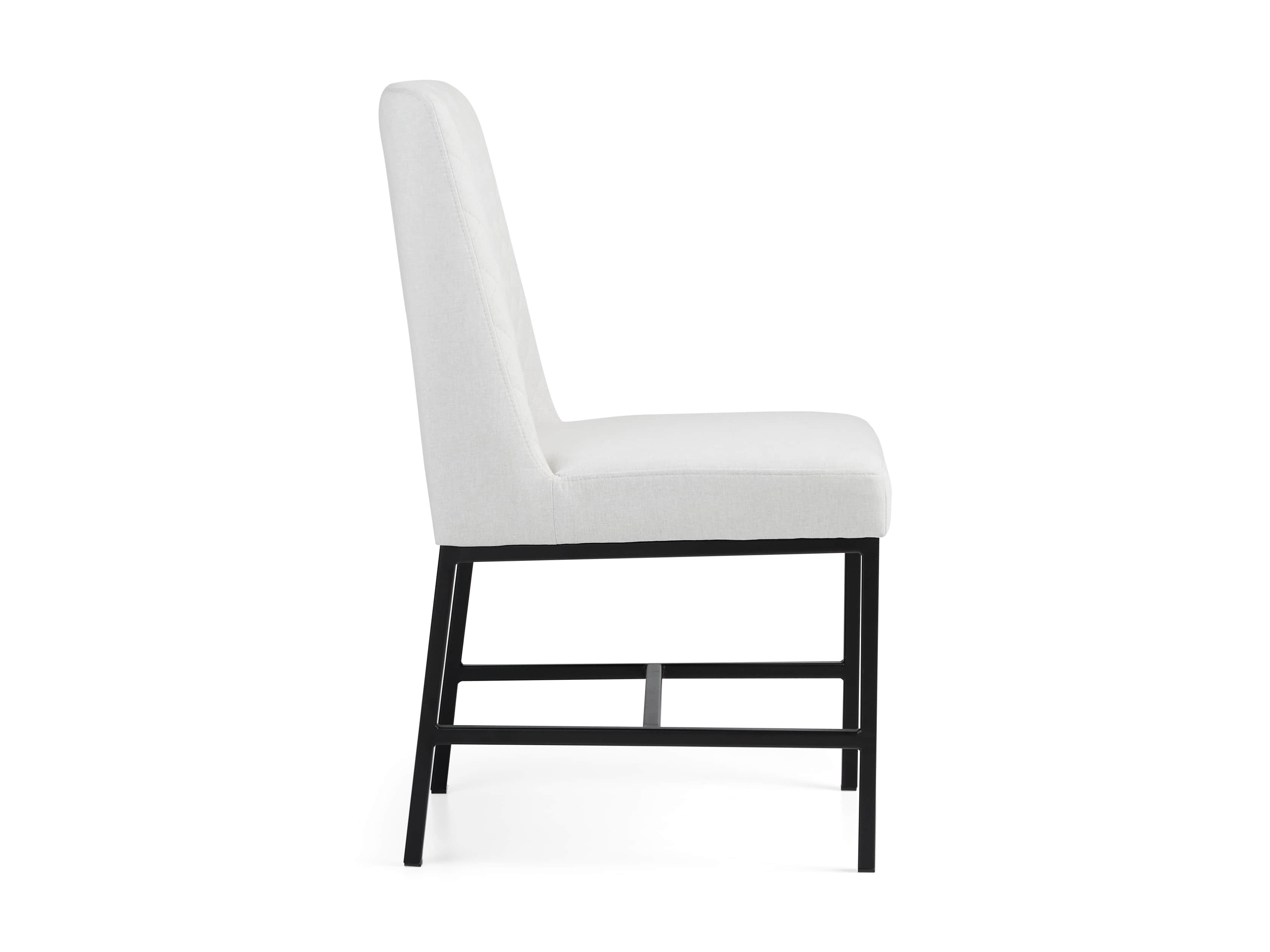 Cava 20" Dining Side Chair with Black Base in Sunday Stone