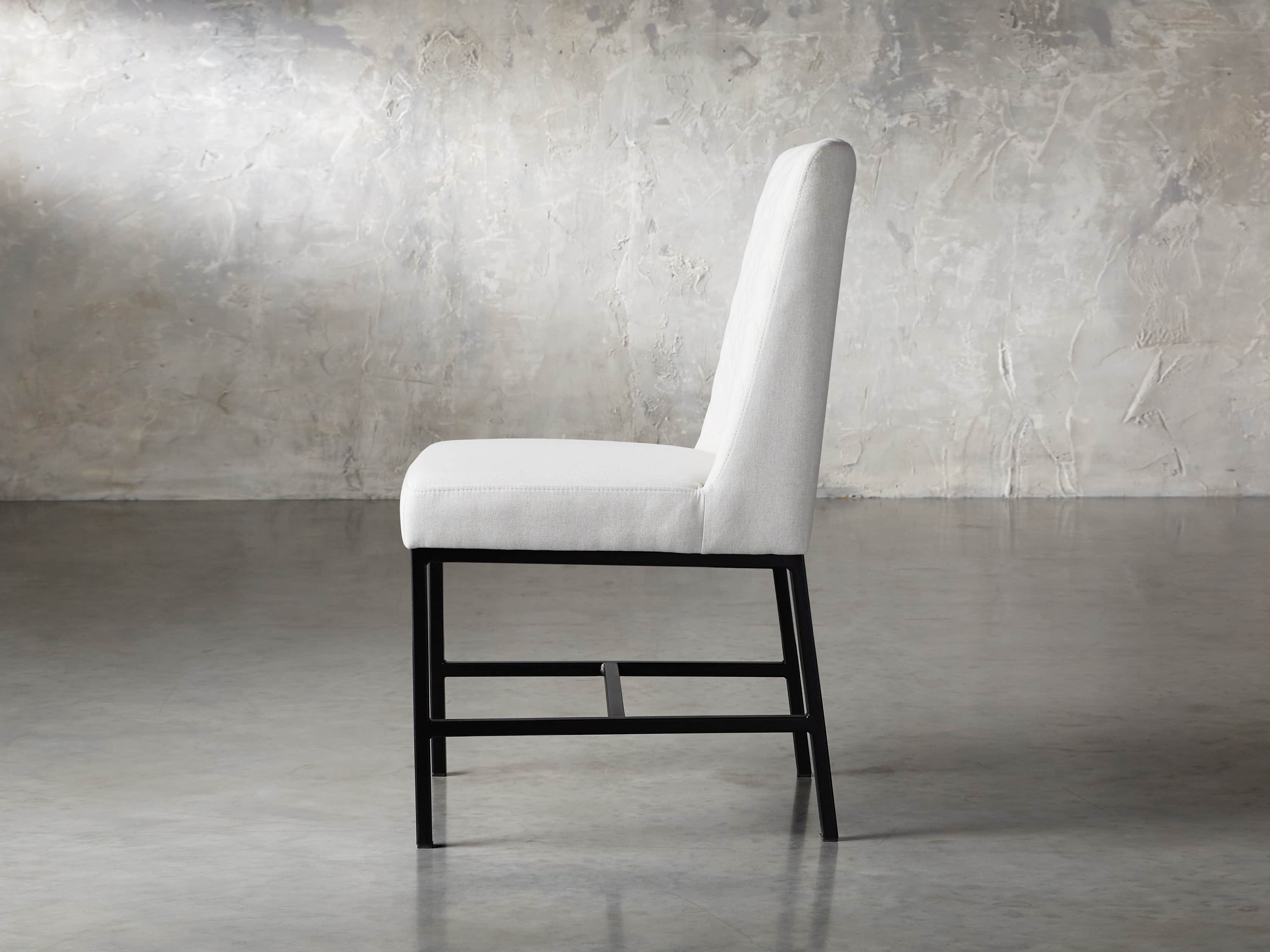 Cava 20" Dining Side Chair with Black Base in Sunday Stone