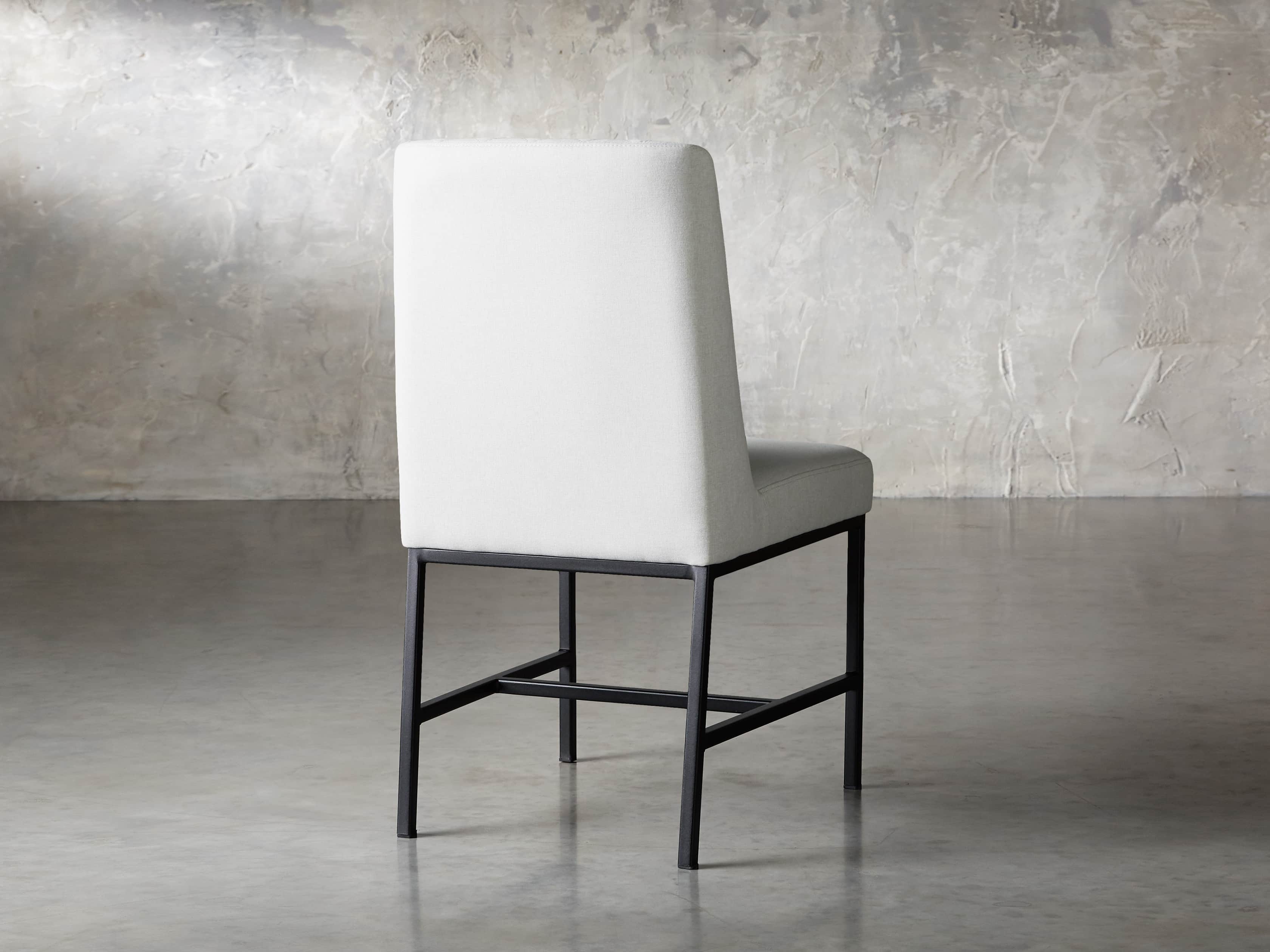 Cava 20" Dining Side Chair with Black Base in Sunday Stone