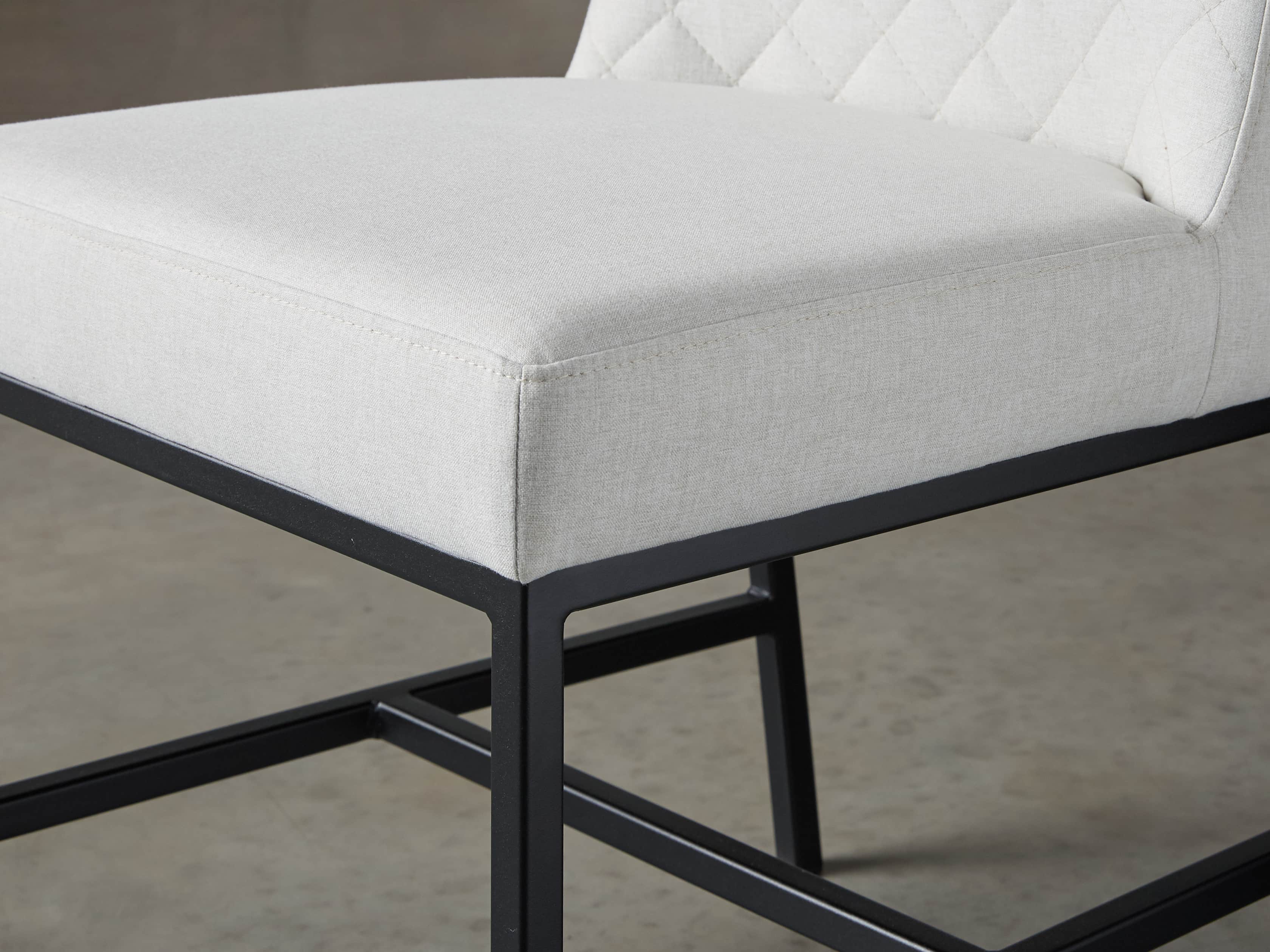 Cava 20" Dining Side Chair with Black Base in Sunday Stone