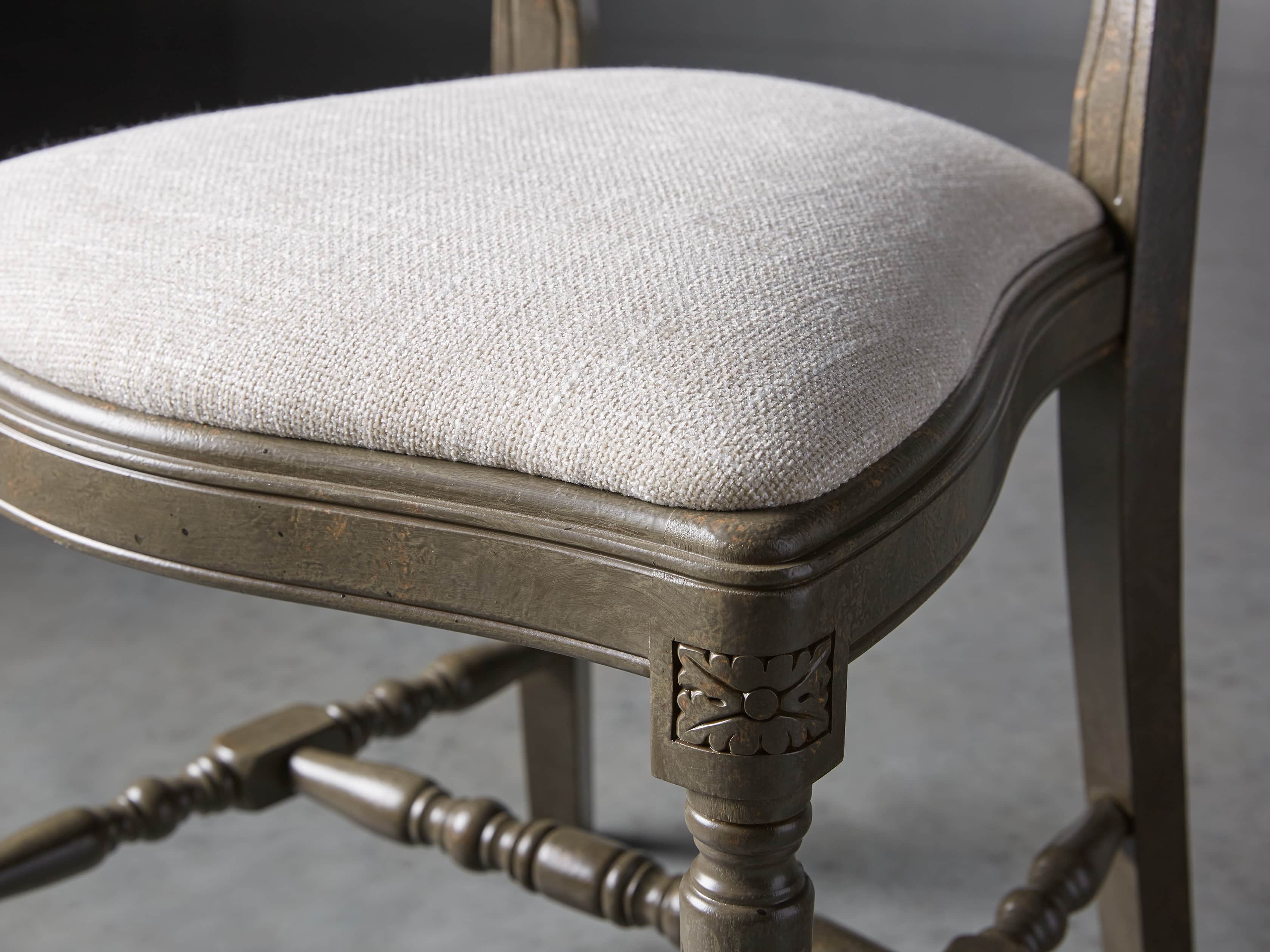Cecilia 20" Dining Side Chair with Upholstered Seat in Grigio
