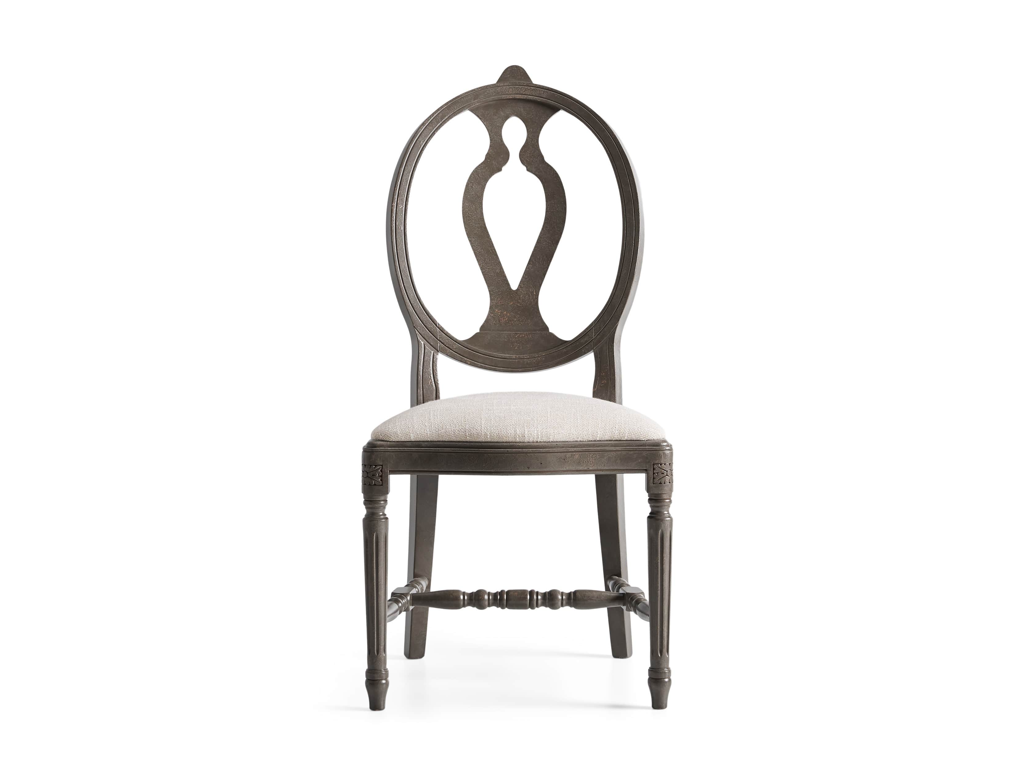 Cecilia 20" Dining Side Chair with Upholstered Seat in Grigio