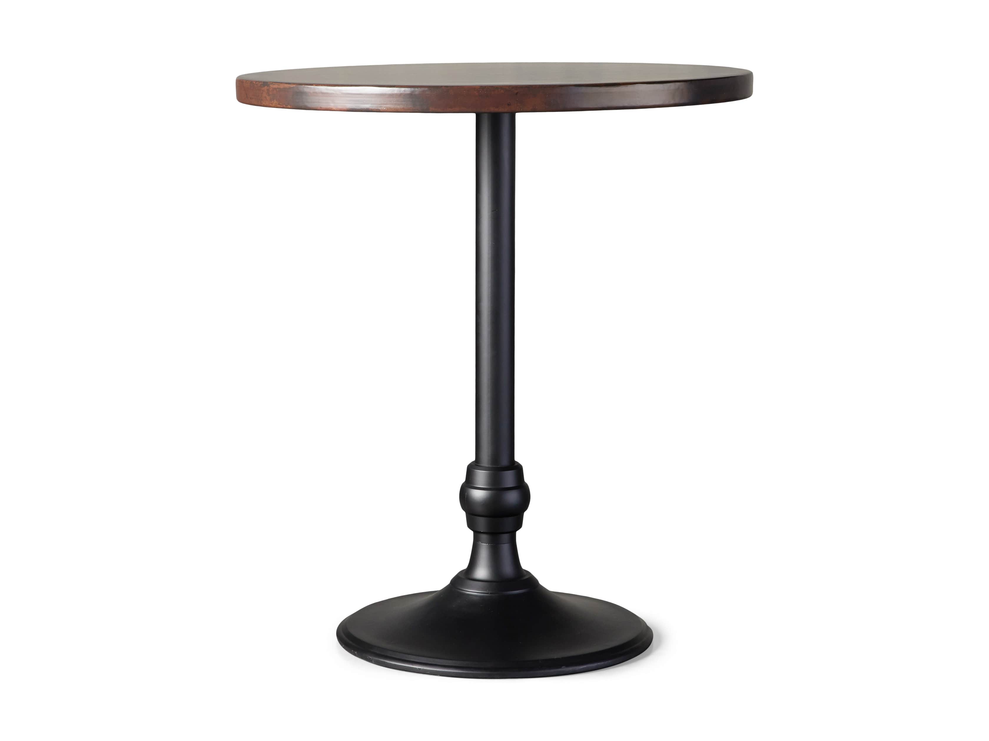 Chocolate Copper 36" Bar Table with Wade Black Base, slide 4 of 5