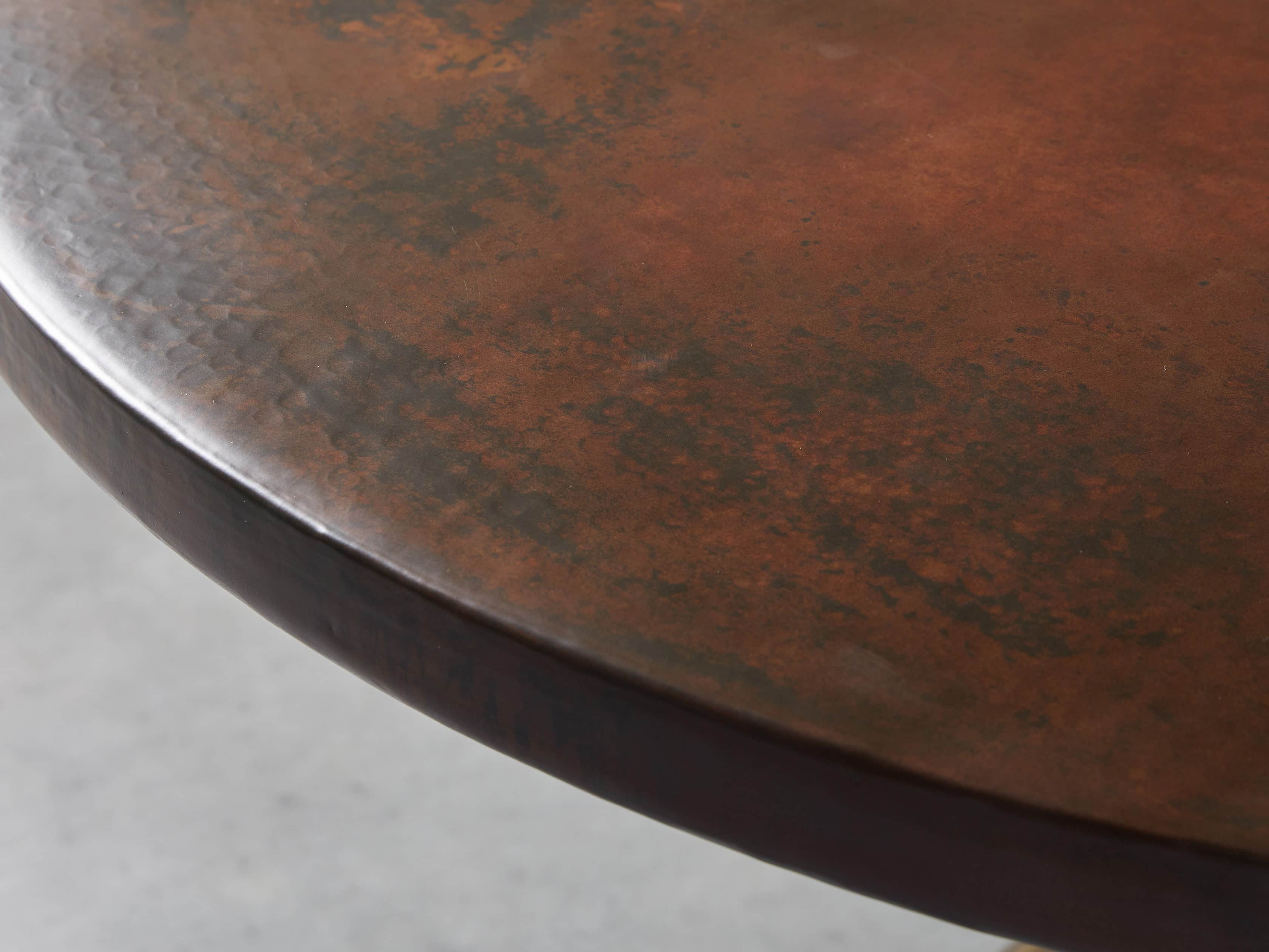 Kamilah 38" Chocolate Copper Top Bar Table, slide 2 of 4