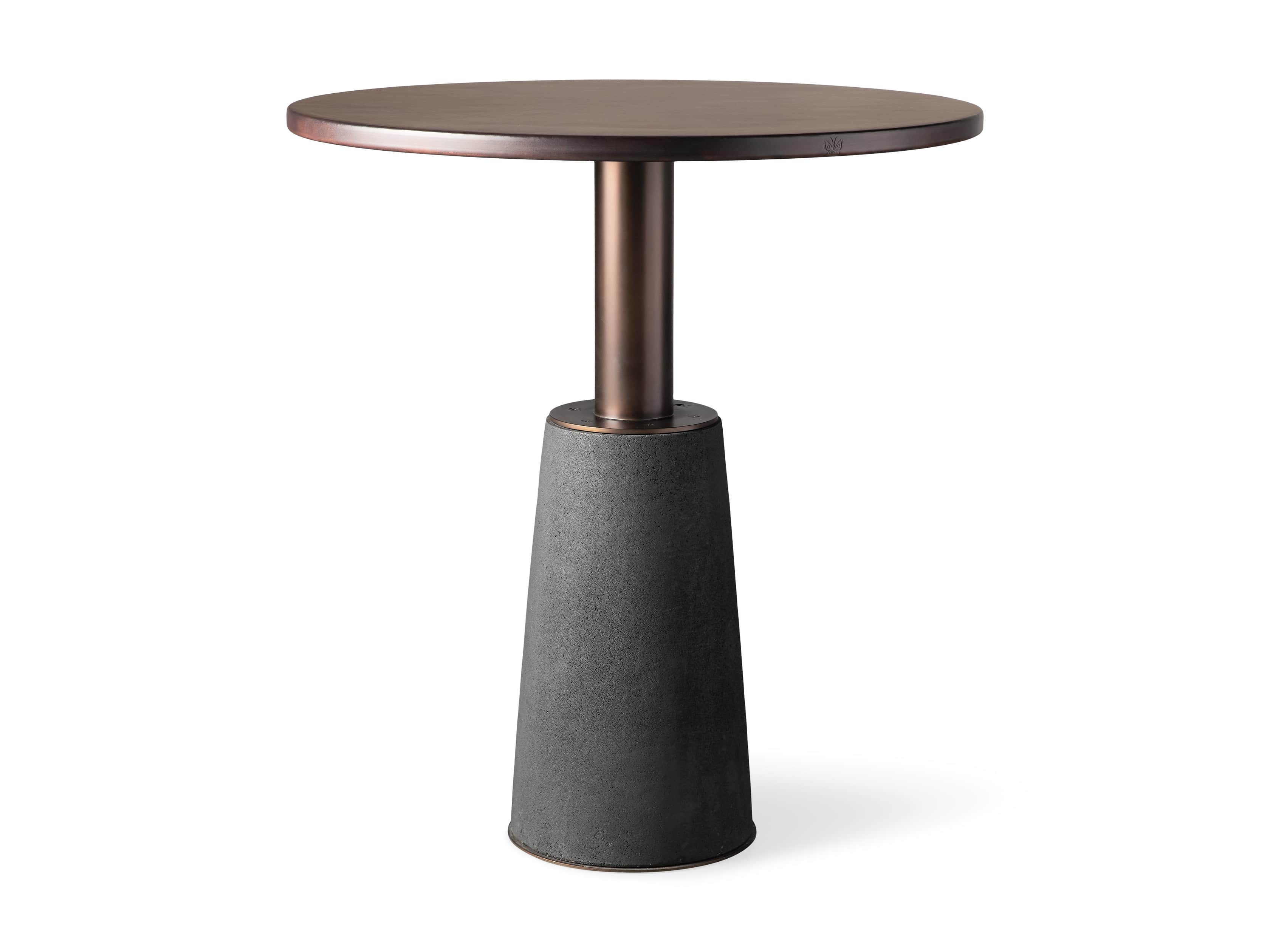 Kamilah 38" Chocolate Copper Top Bar Table, slide 4 of 4