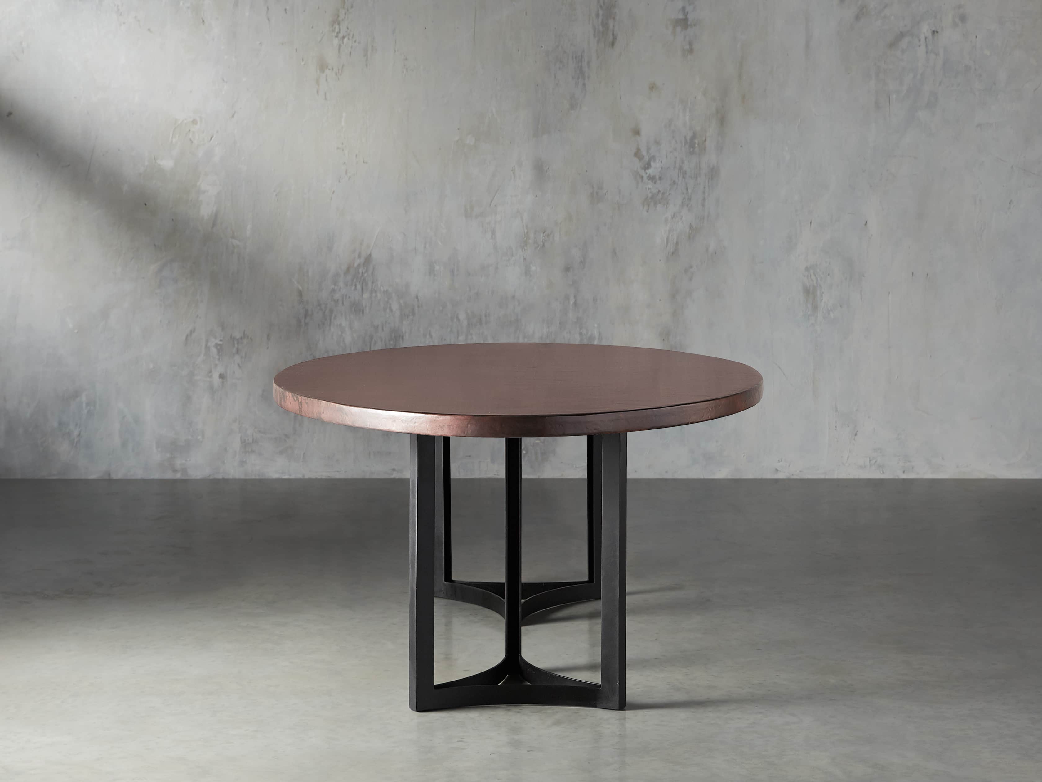 Chocolate Copper 90" x 52" Table with Lyon Base in Black