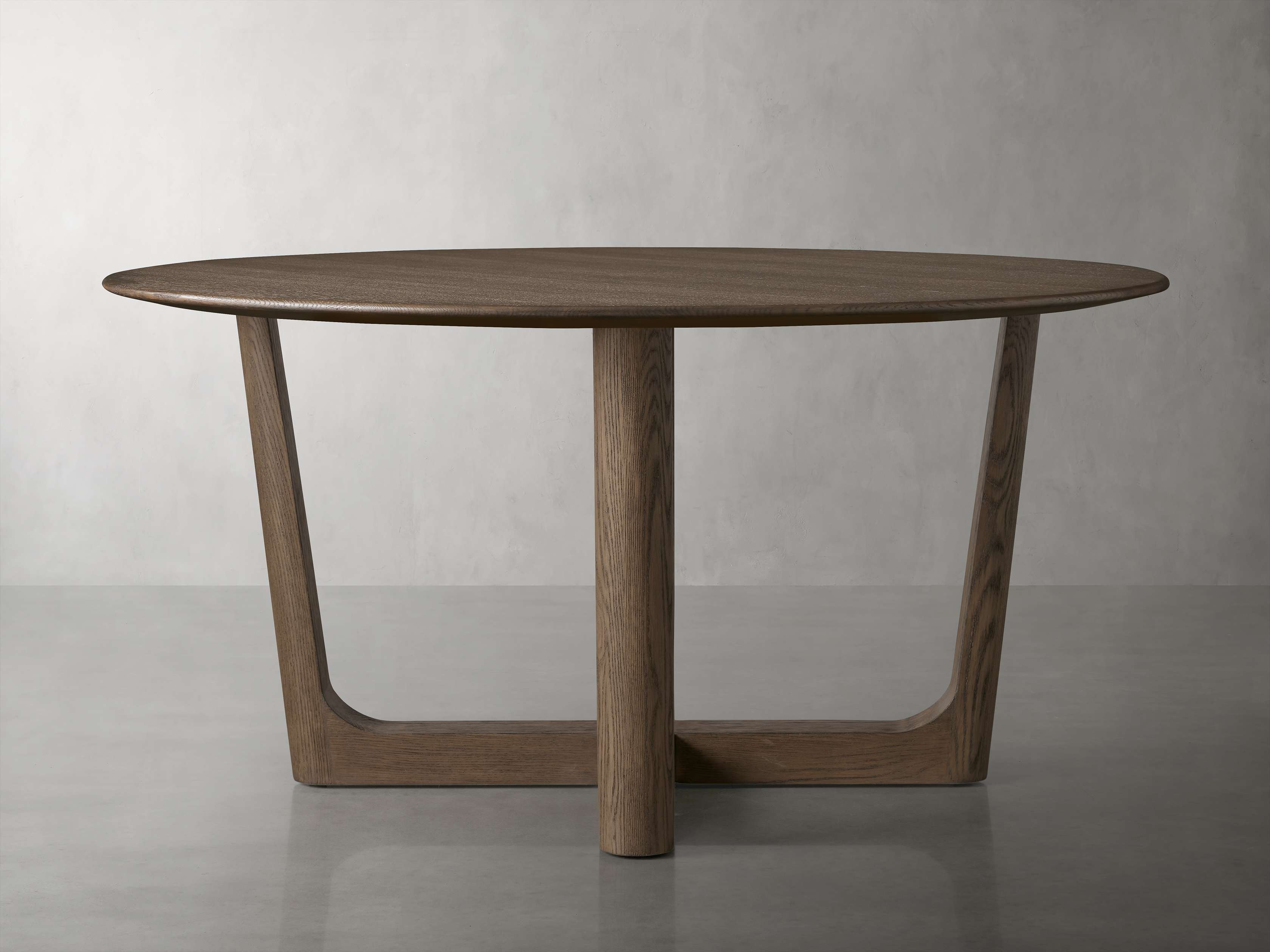 Saint Germain Round Wood Dining Table with Rennes Base