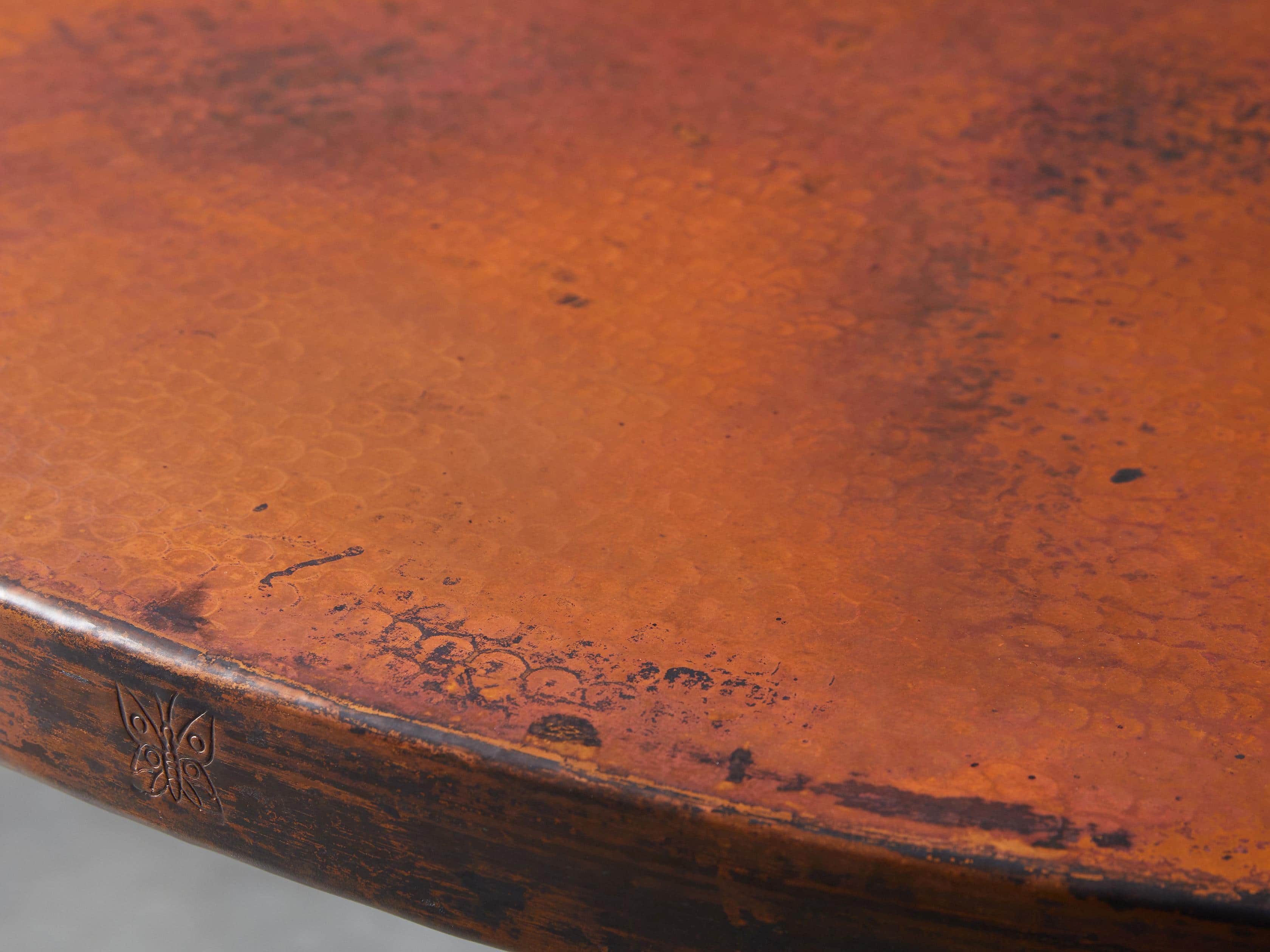 Wade 54" Copper Round Dining Table