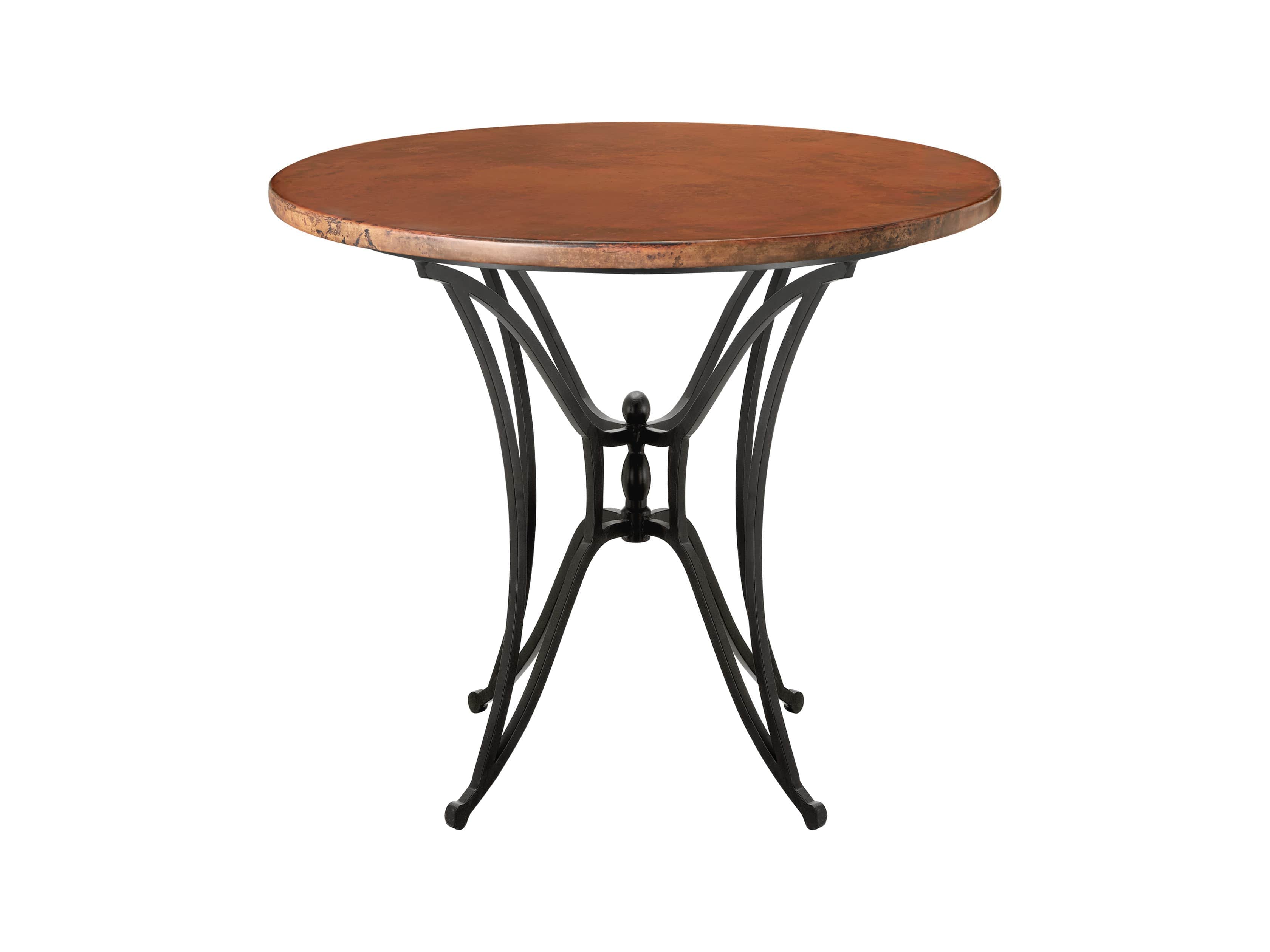Copper 38" Round Table Top With Kenya Bar Base