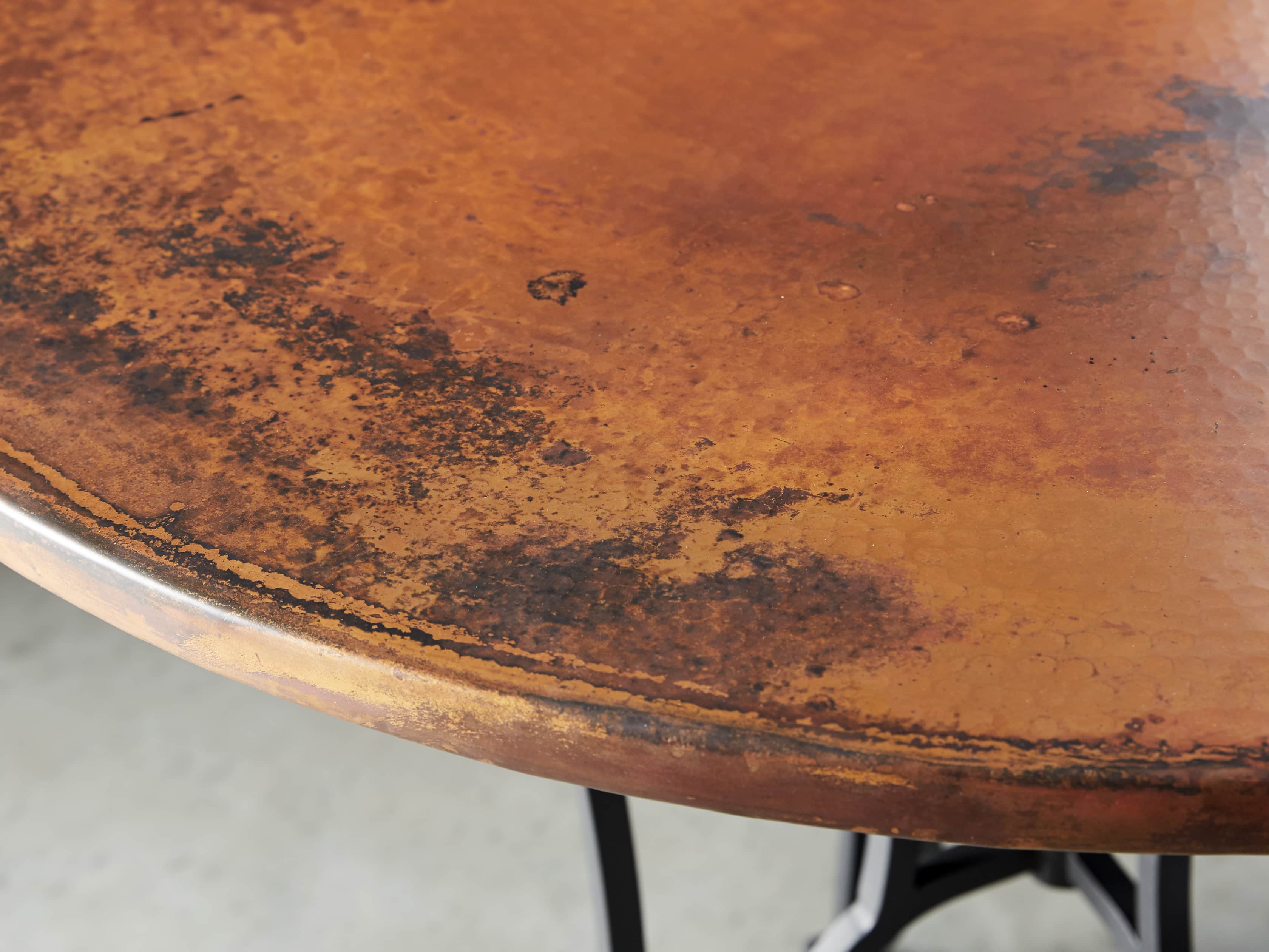 Copper 38" Round Table Top With Kenya Counter Base