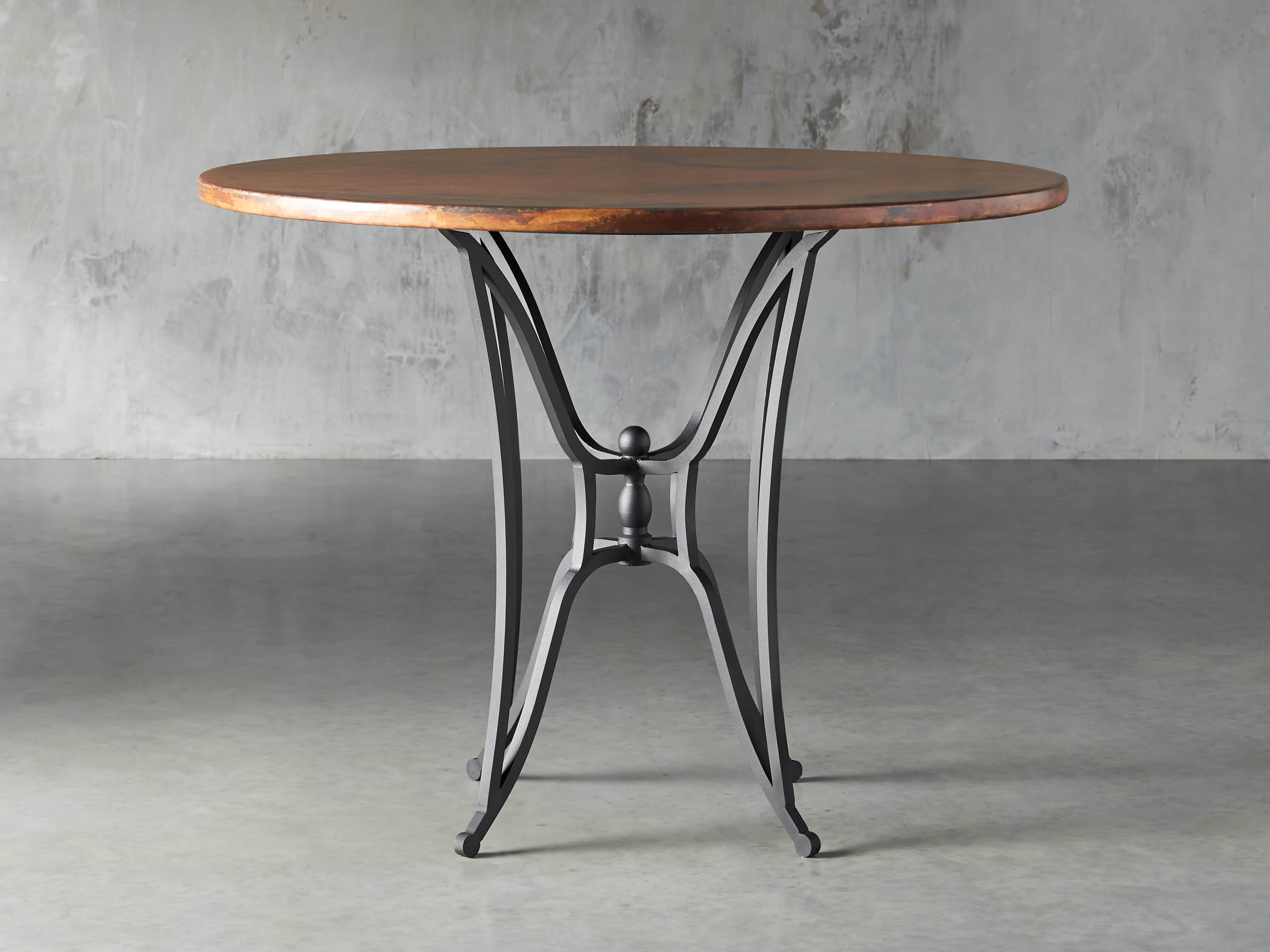View the Recycled Metal Counter Table With Kenya Base | Variant: COPPER