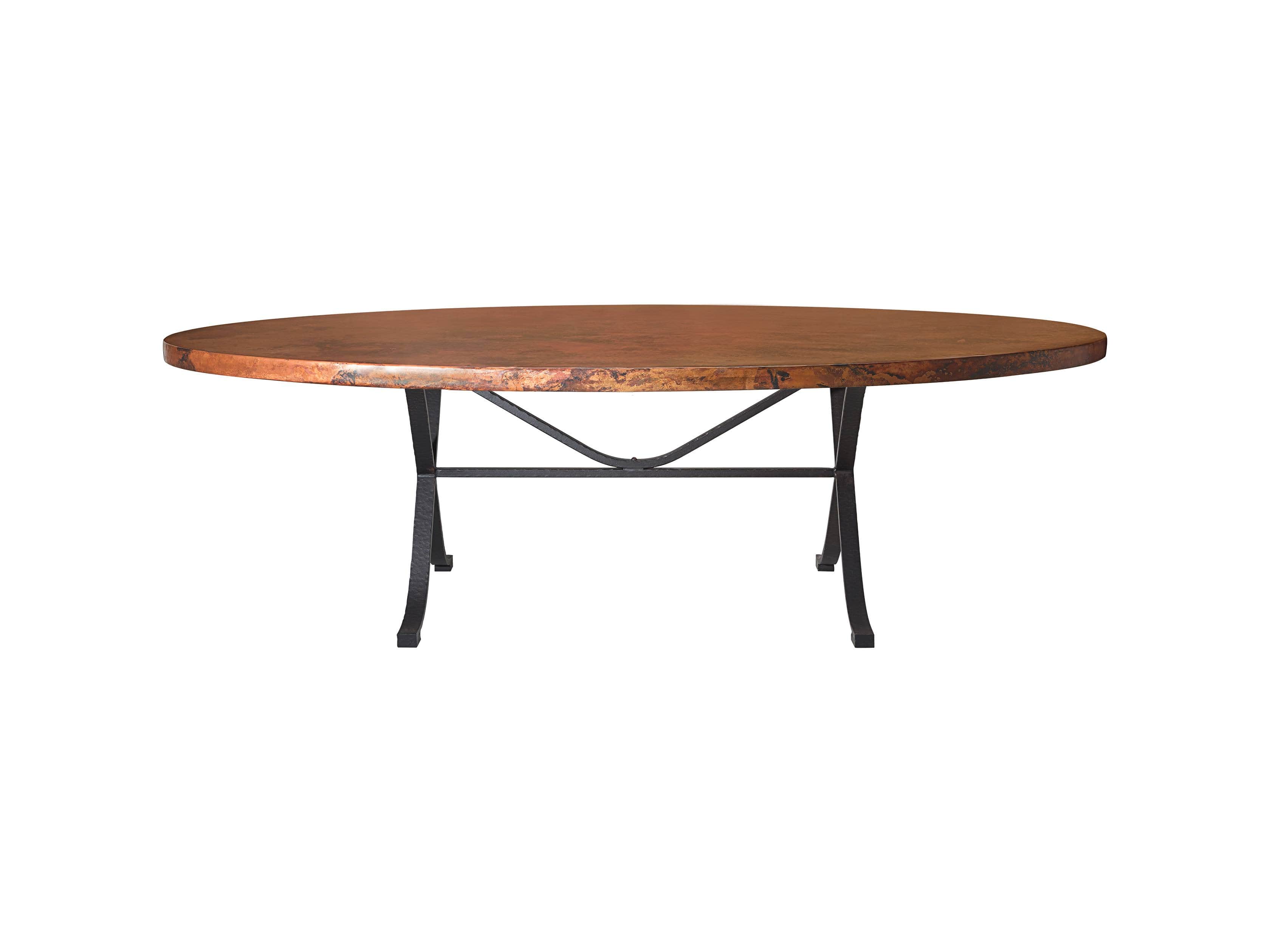 Copper 52" X 90" Oval Dining Table with Arvada Base