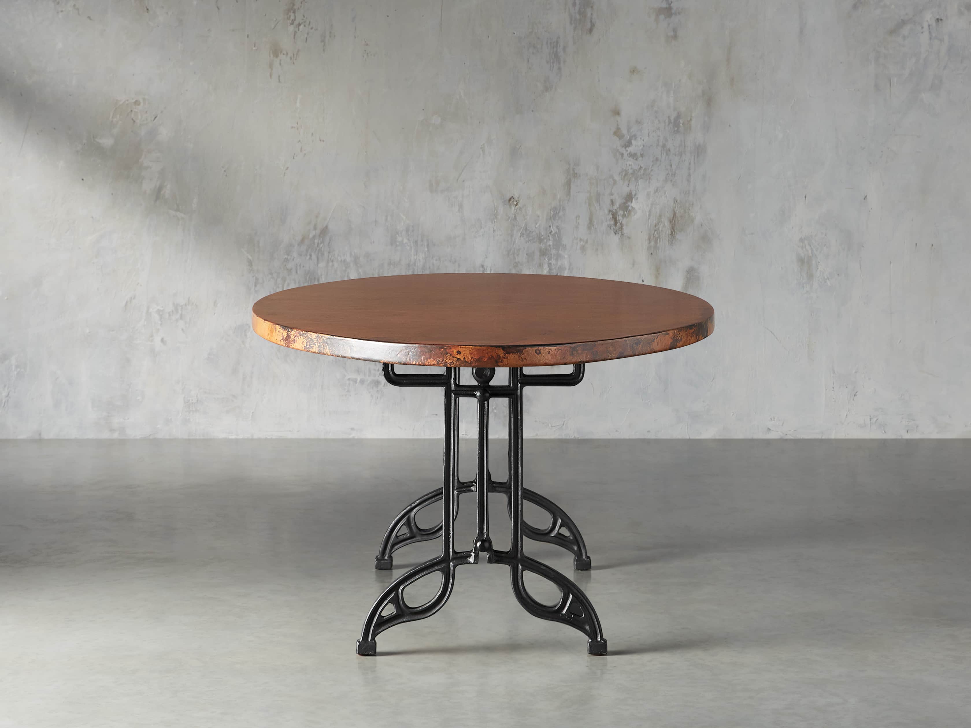 Copper 44" X 77" Oval Dining Table With Chantel Base, slide 4 of 7