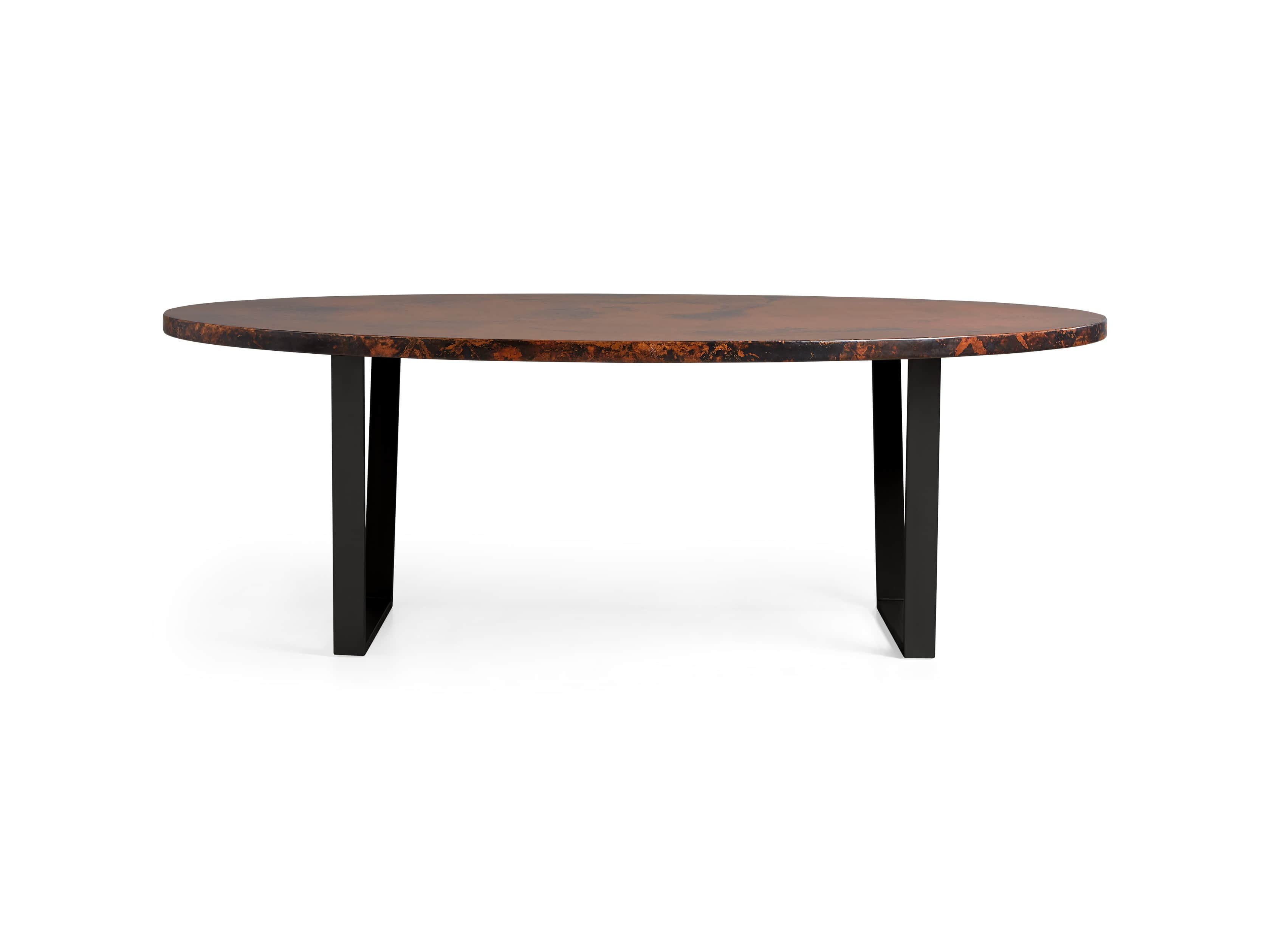 Copper 77" x 44" Dining Table with Hardyn Base in Black, slide 8 of 9