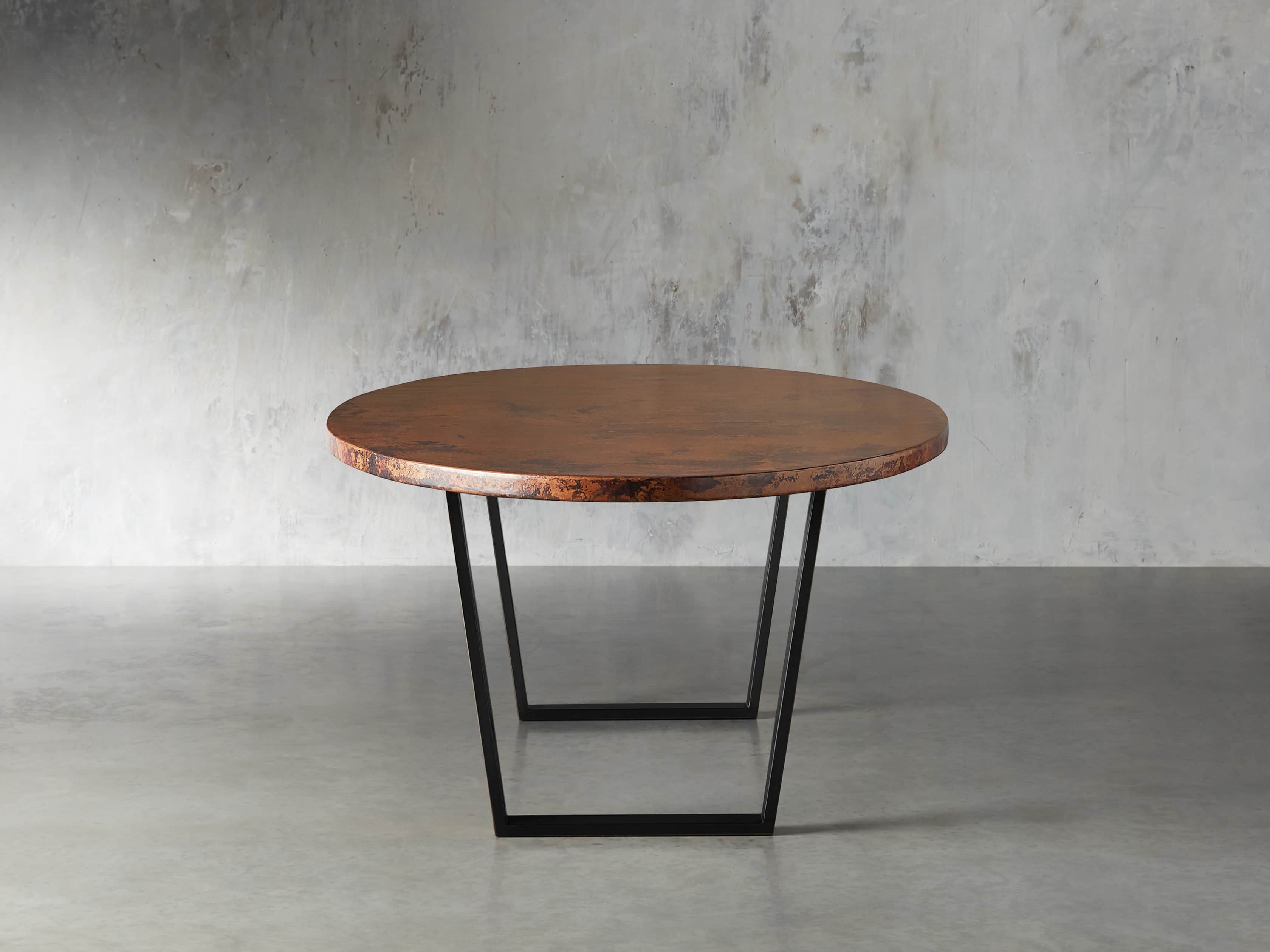 Copper 77" x 44" Dining Table with Hardyn Base in Black, slide 5 of 9